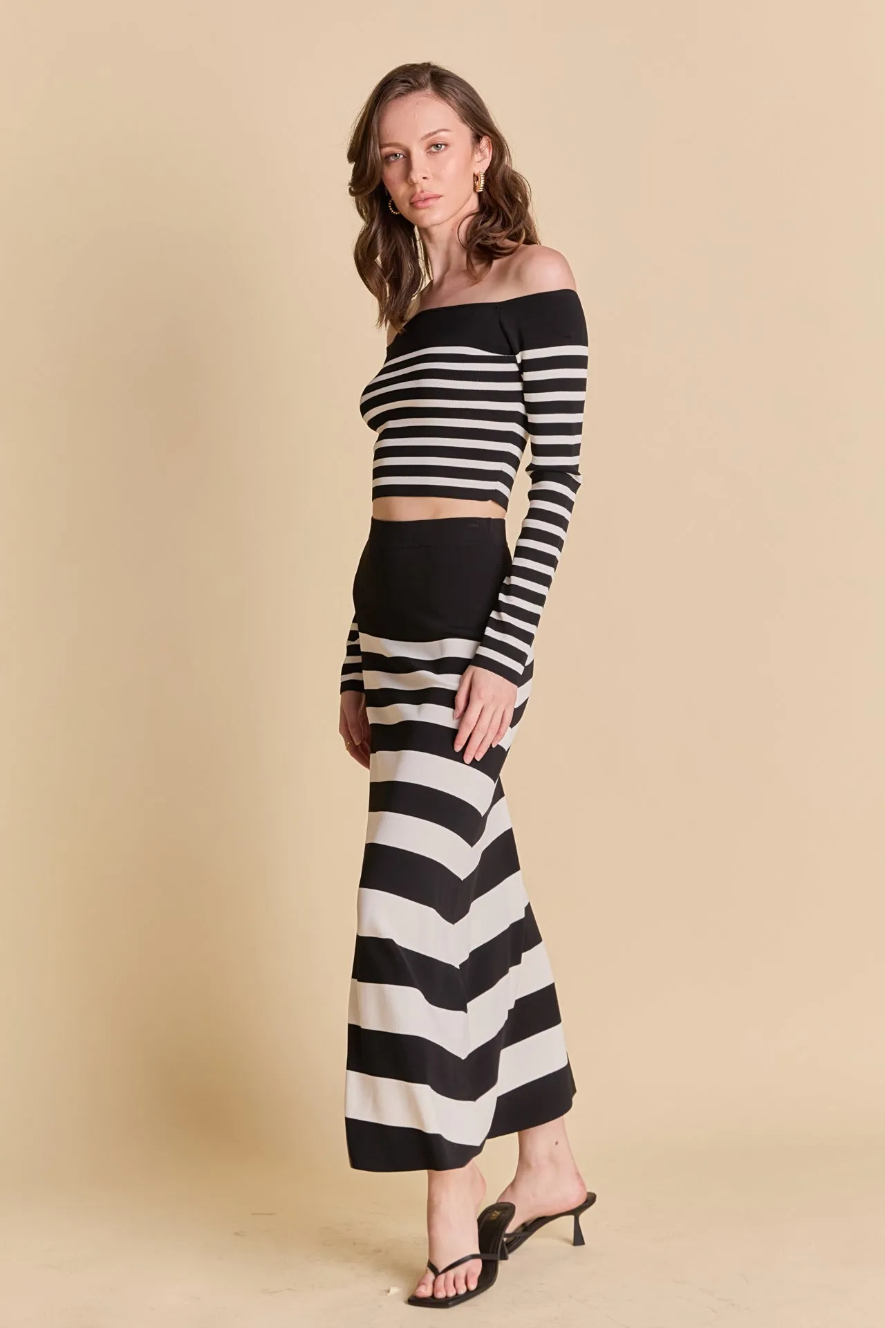Striped Midi Skirt sold by Endless Rose product image thumbnail 3