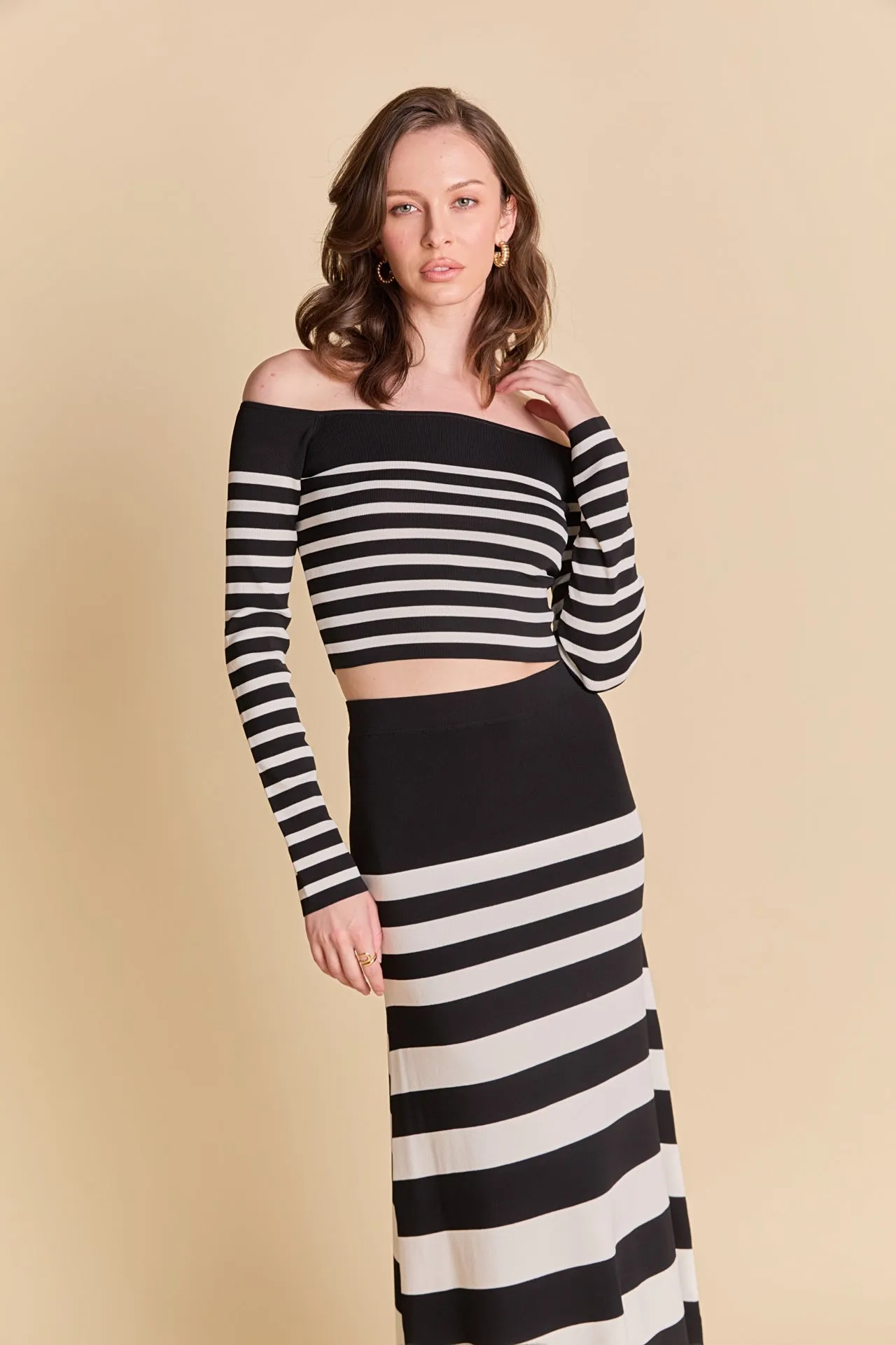 Striped Midi Skirt sold by Endless Rose product image thumbnail 5