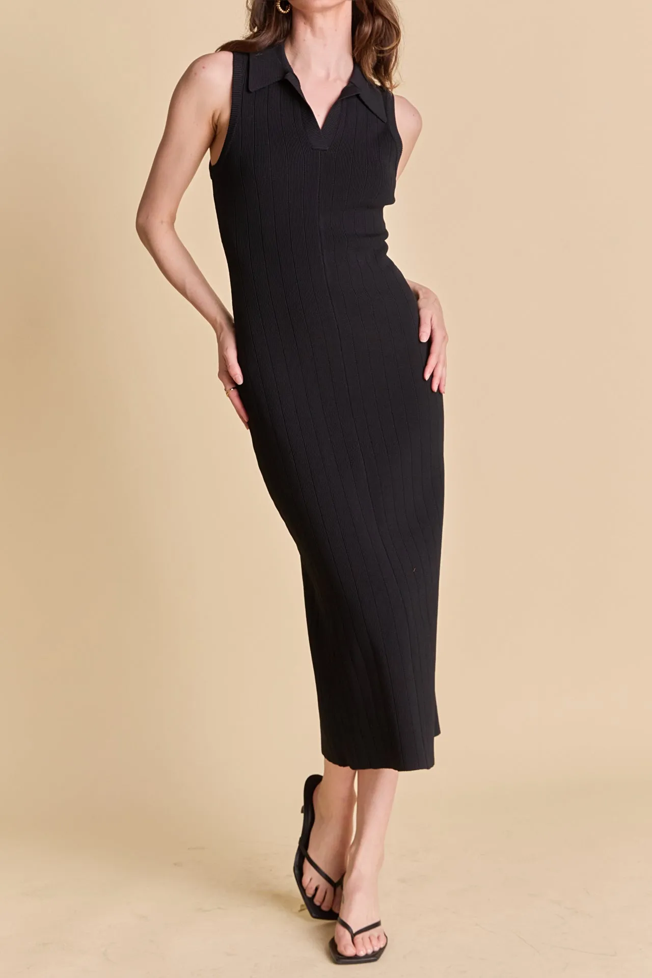 Collared Sleeveless Maxi Dress sold by Endless Rose product image thumbnail 2