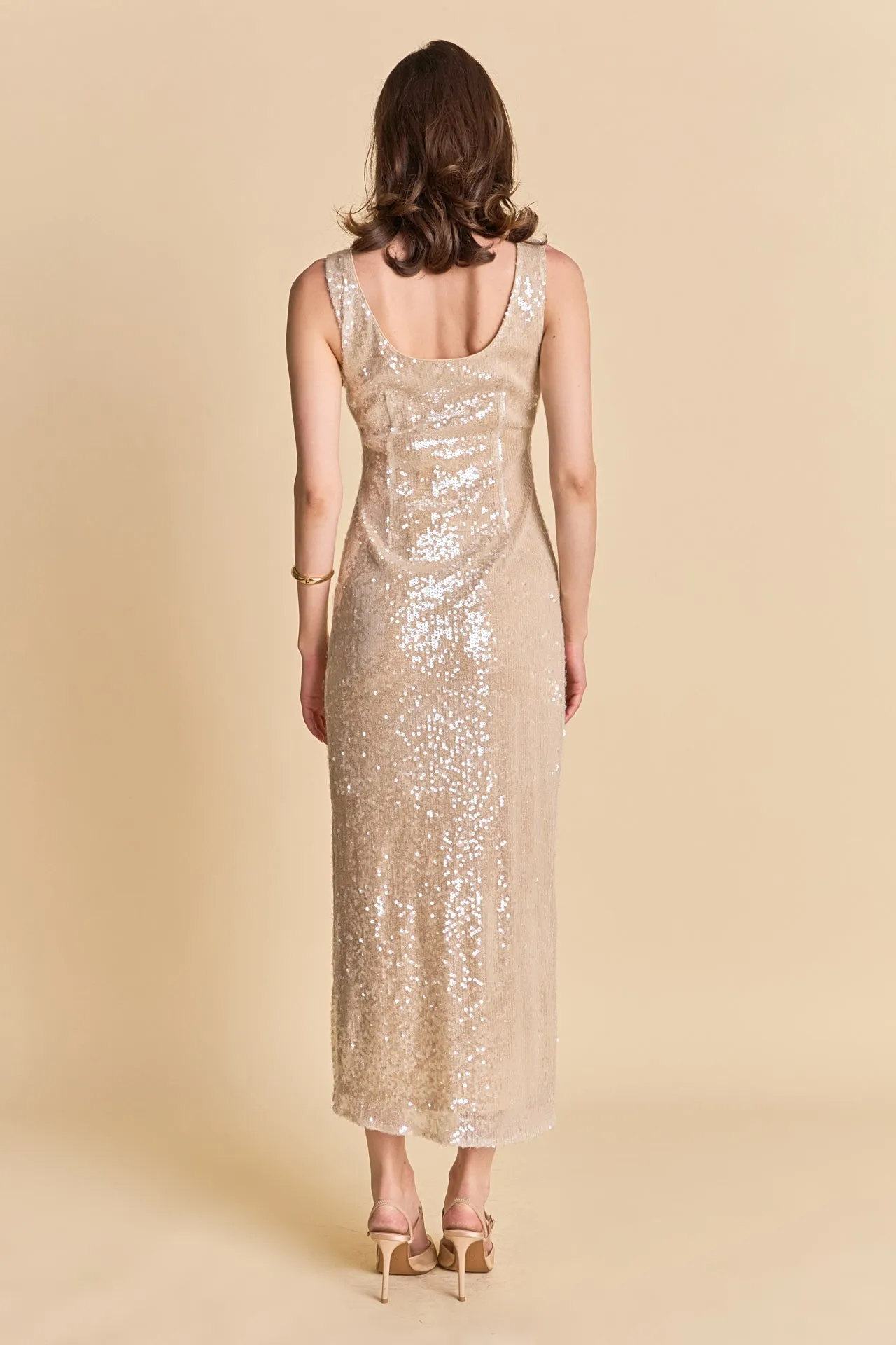Scoop Neck Sequins Midi Dress sold by Endless Rose product image thumbnail 4