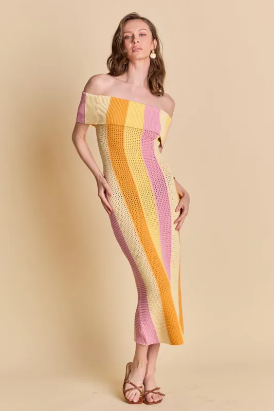 Off Shoulder Sleeveless Midi Dress sold by Endless Rose