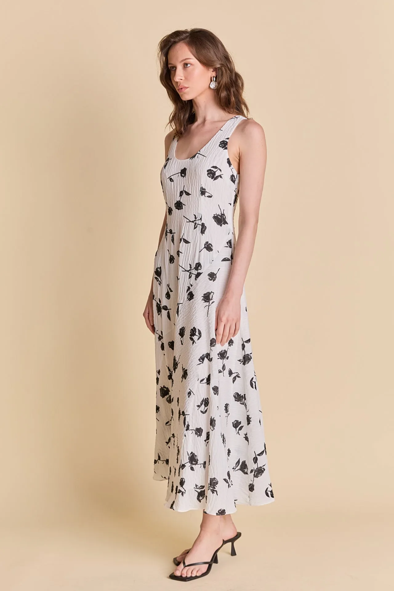 Floral Print Chiffon Maxi Dress sold by Endless Rose product image thumbnail 3