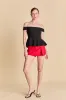 Knit Pleated Off Shoulder Top sold by Endless Rose
