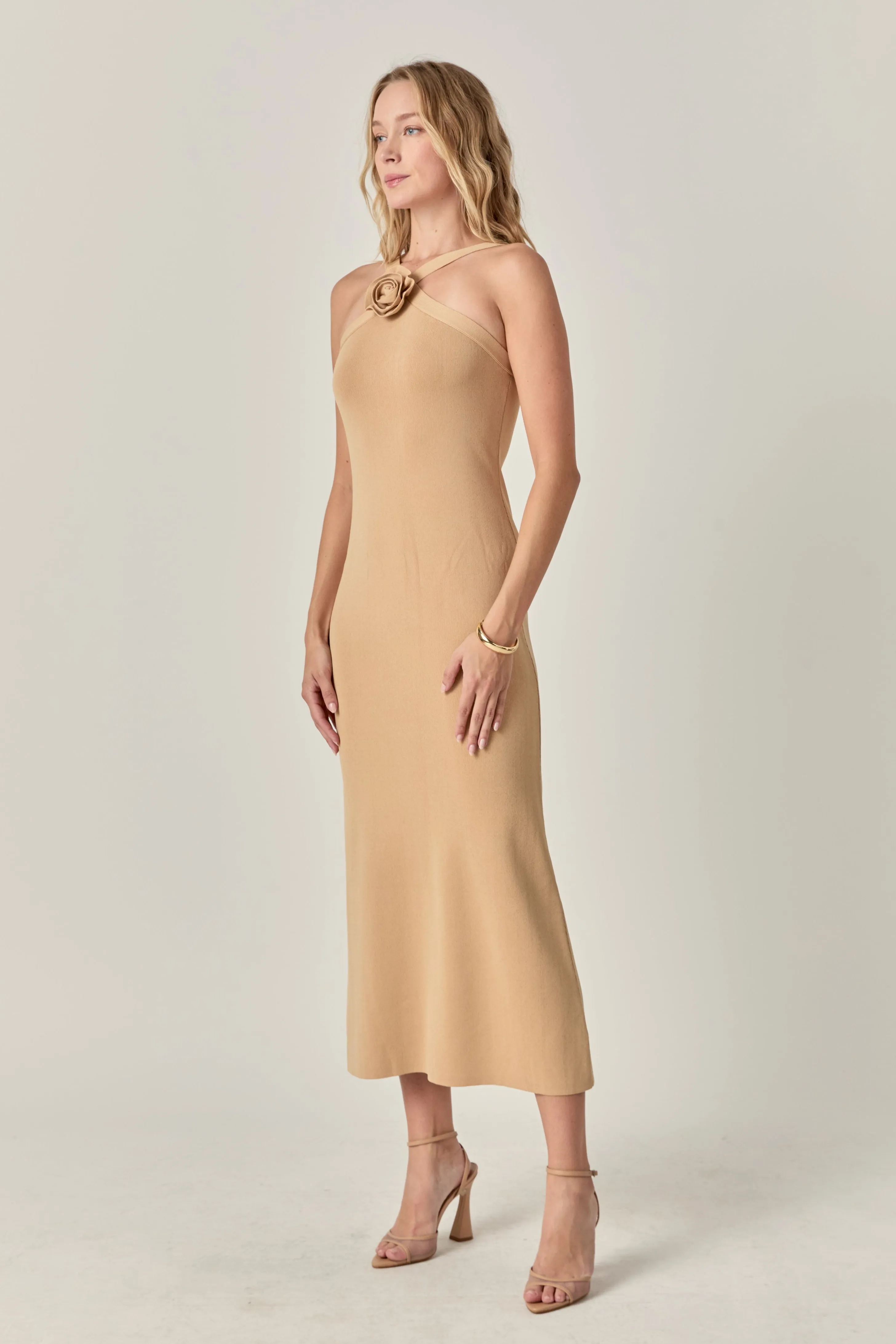 Rosette Knit Midi Dress sold by Endless Rose product image thumbnail 4