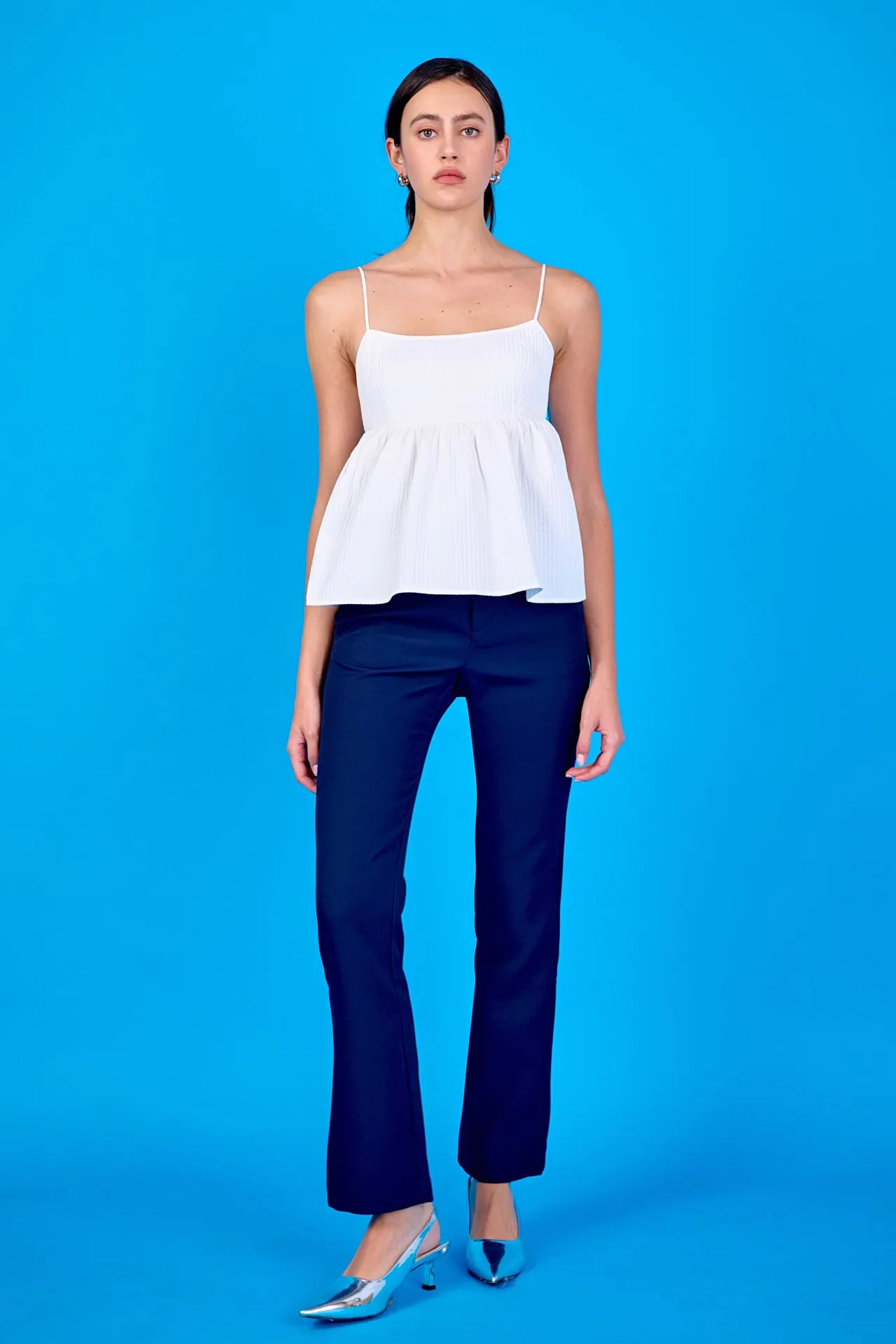 Evelyn Back Tie Textured Babydoll Top sold by Endless Rose product image thumbnail 3