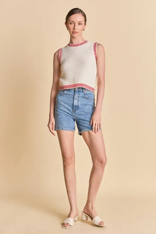 Knit Bordered Top sold by Endless Rose