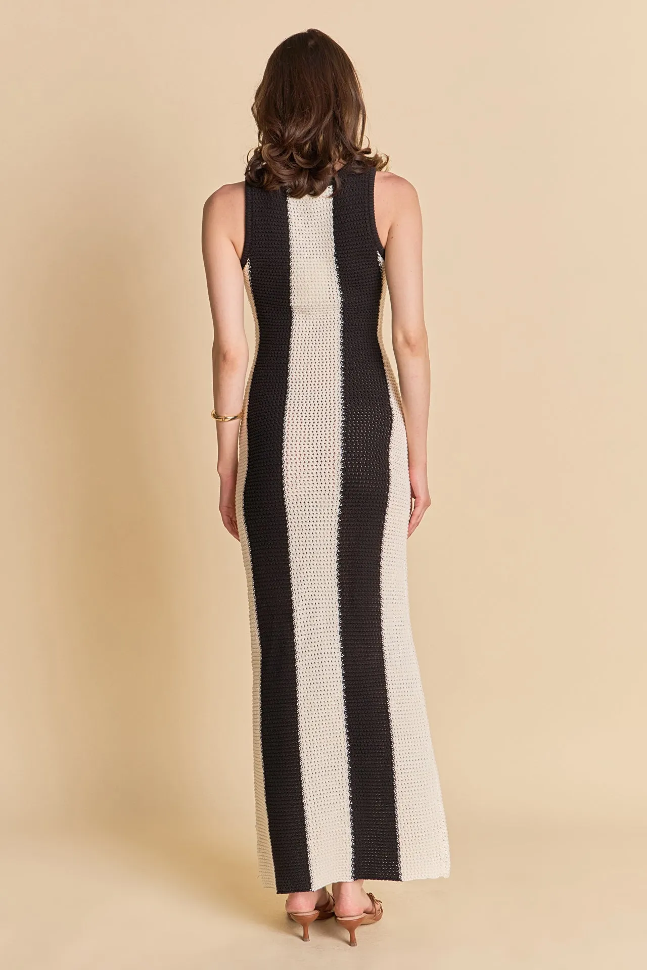 Vertical Stripe Fitted Maxi Dress sold by Endless Rose product image thumbnail 4