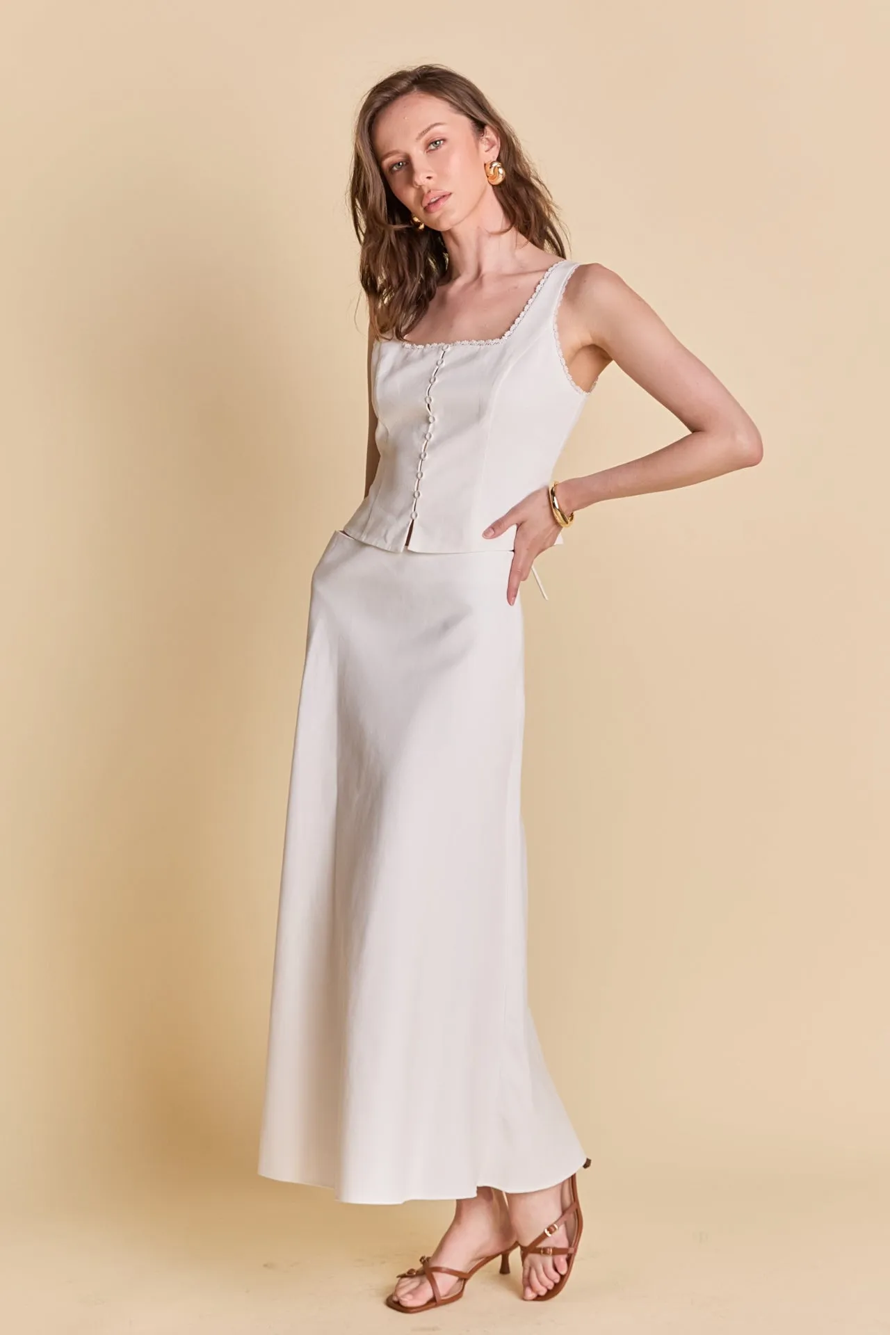 Lace Trim Linen Top sold by Endless Rose product image thumbnail 4