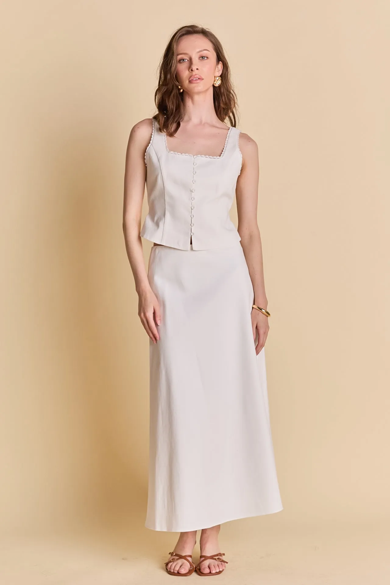 Lace Trim Linen Top sold by Endless Rose product image thumbnail 3