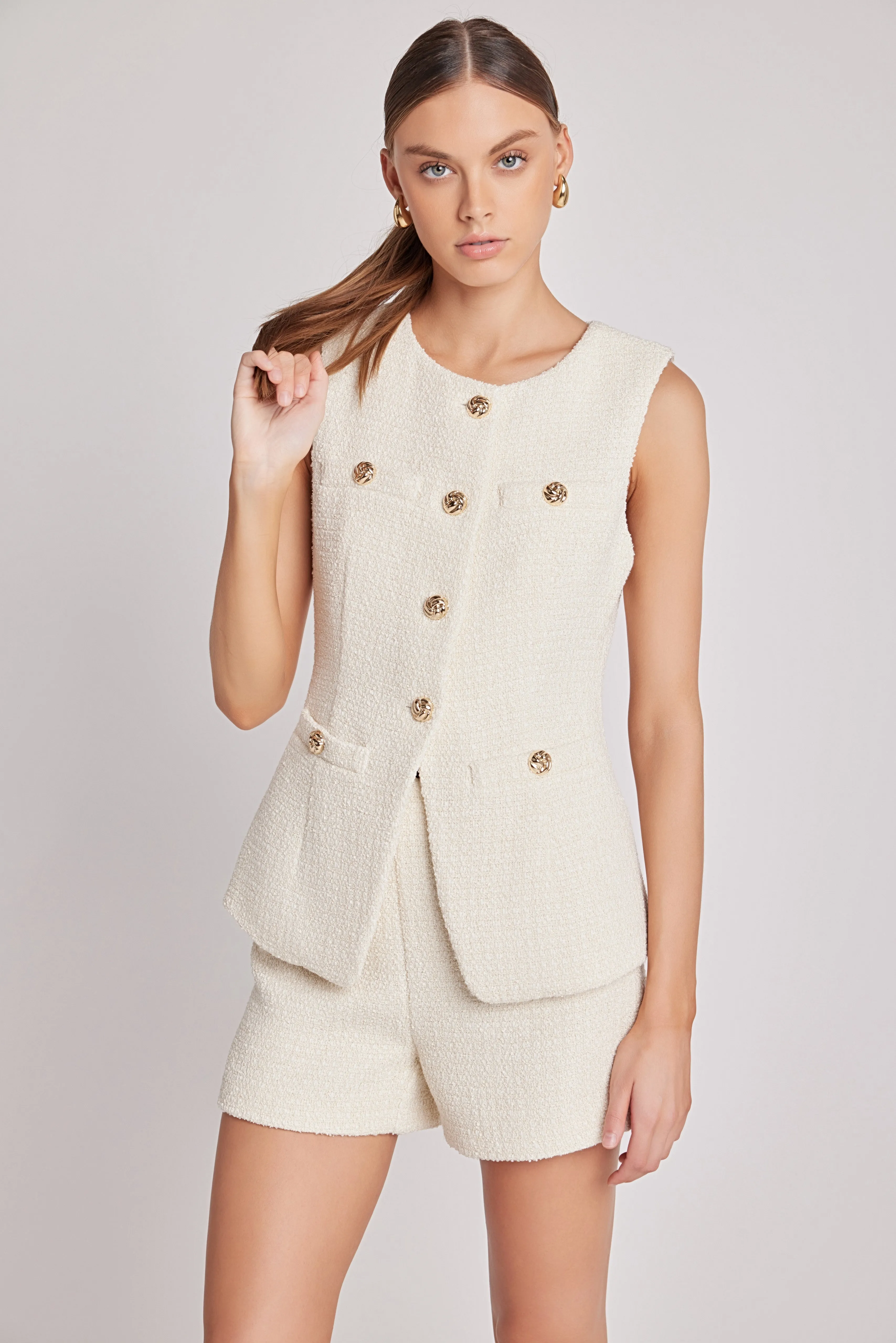 Lauren Tweed Buttoned Long Split Top sold by Endless Rose