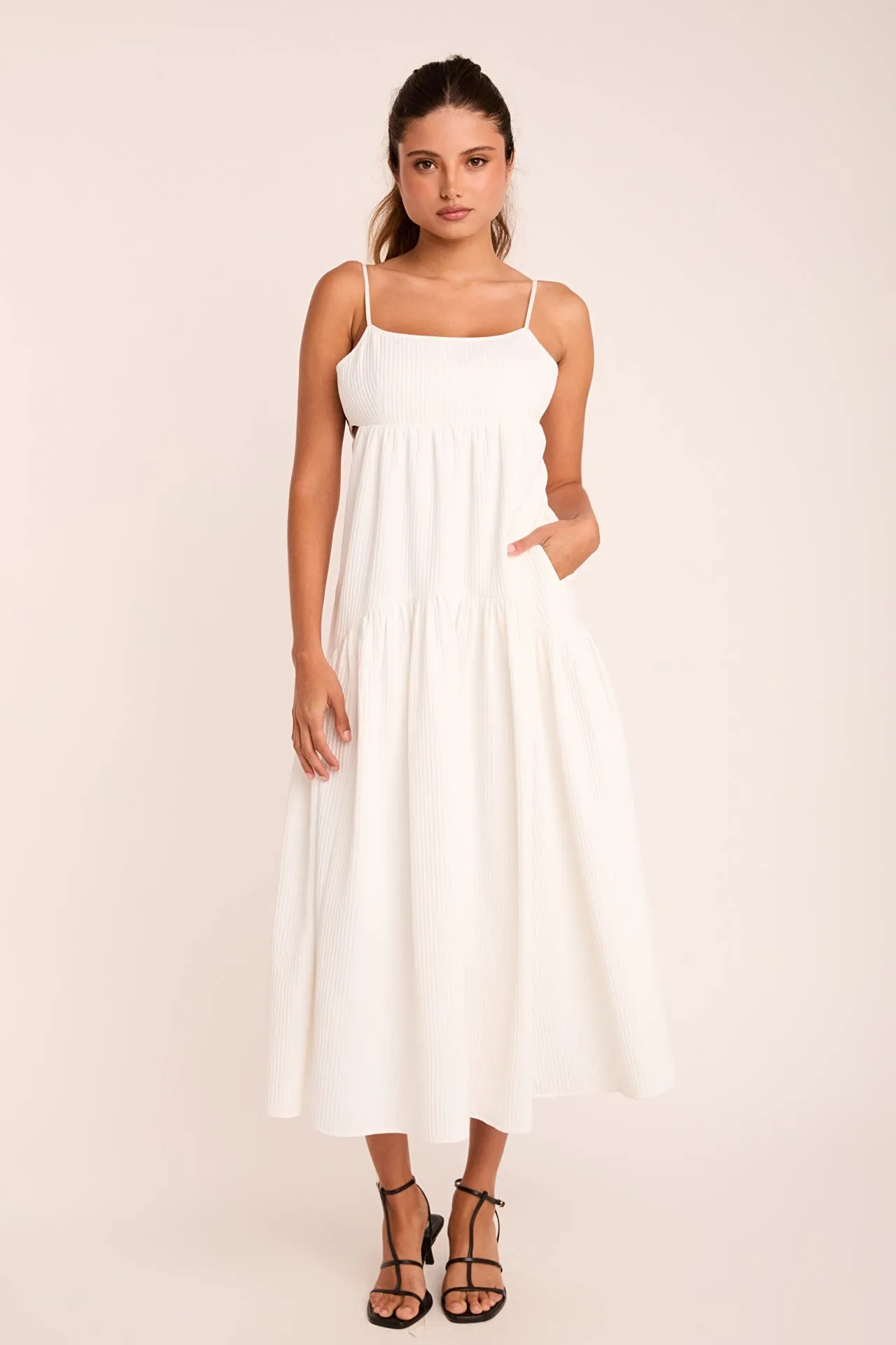 Evelyn Sleeveless Textured Cutout Maxi Dress sold by Endless Rose