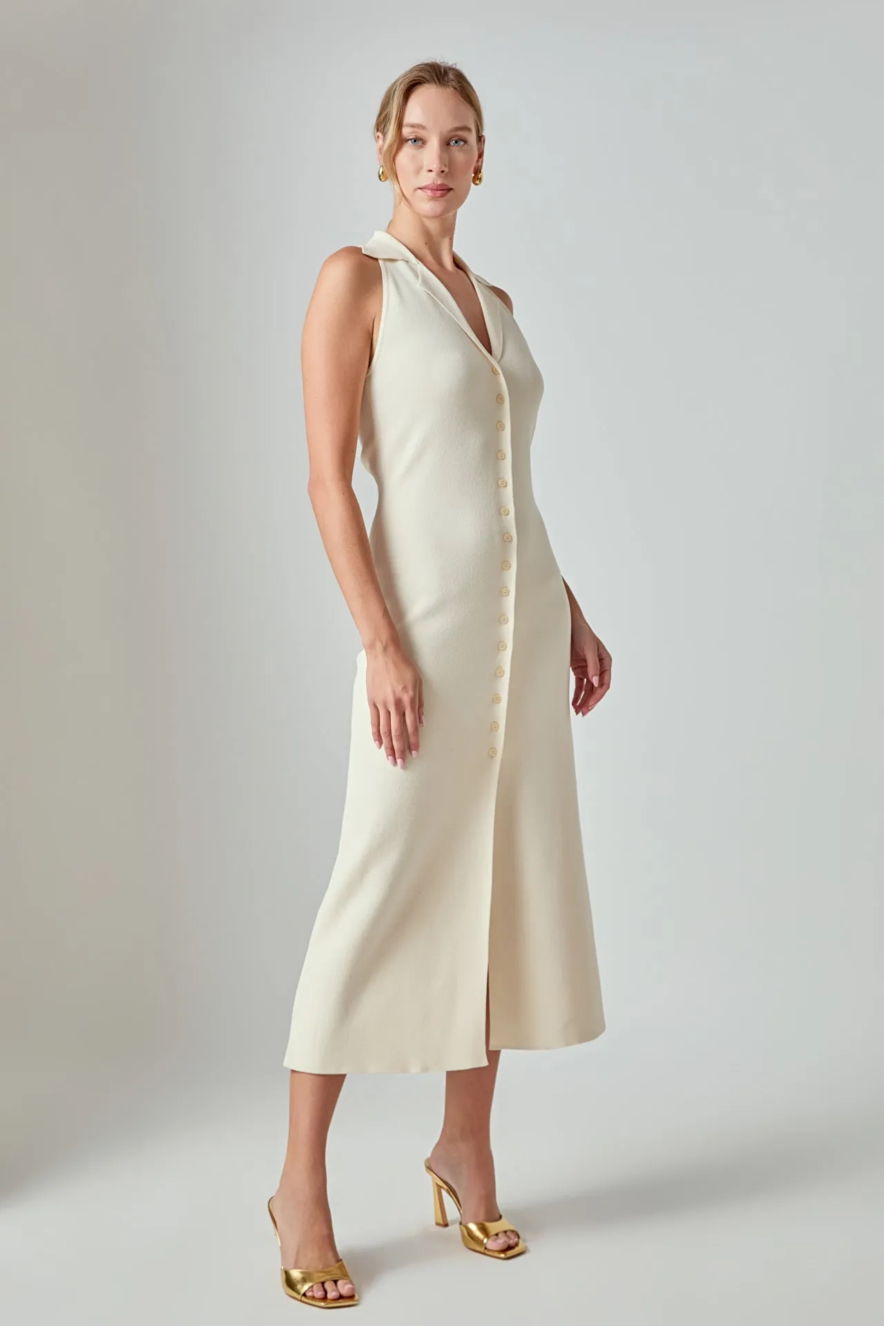 Knit Collared Midi Dress sold by Endless Rose product image thumbnail 3