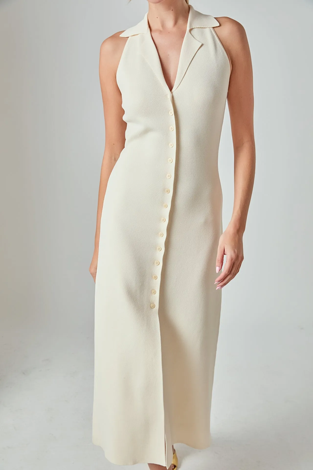 Knit Collared Midi Dress sold by Endless Rose product image thumbnail 2