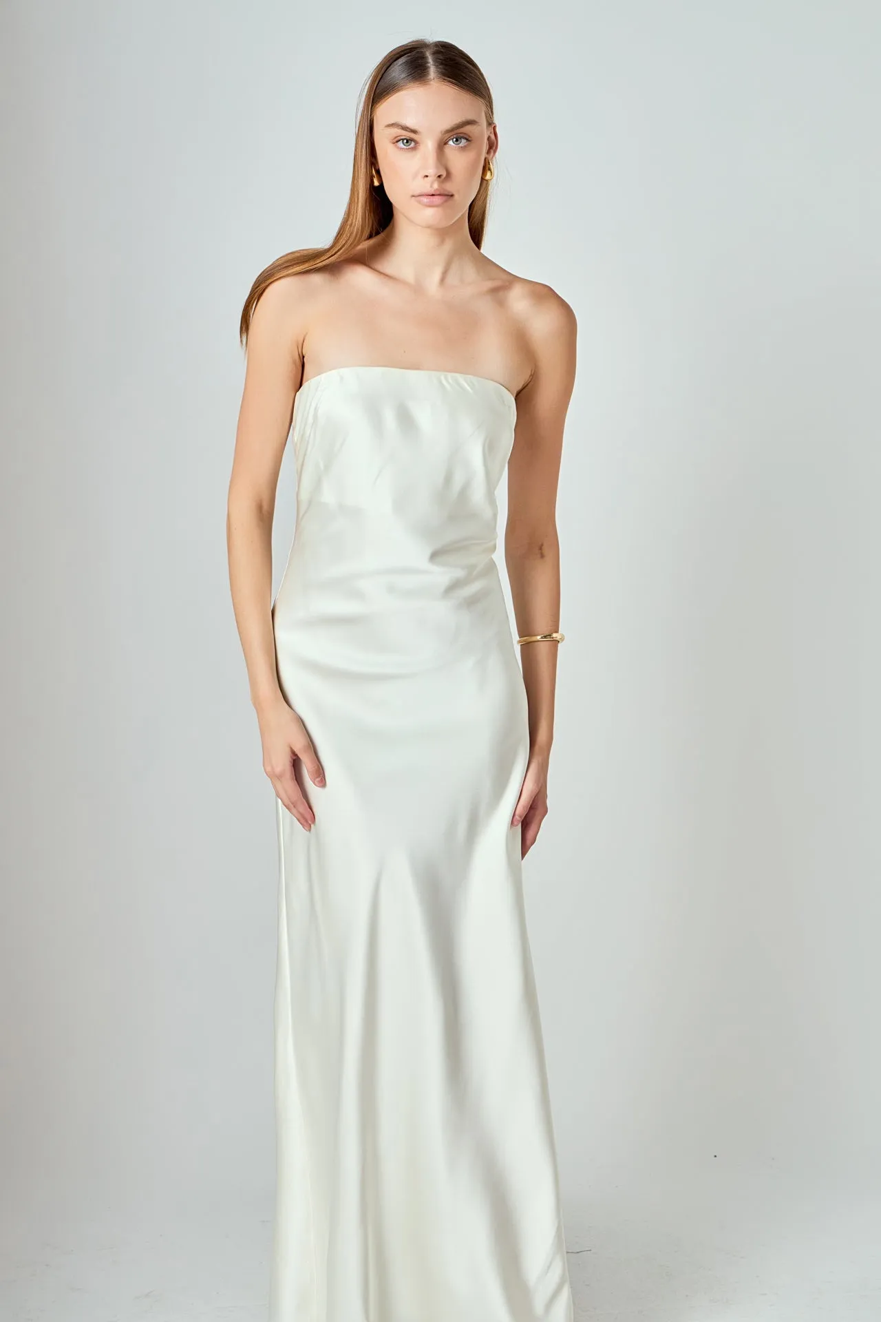 Strapless Satin Maxi Dress sold by Endless Rose product image thumbnail 5