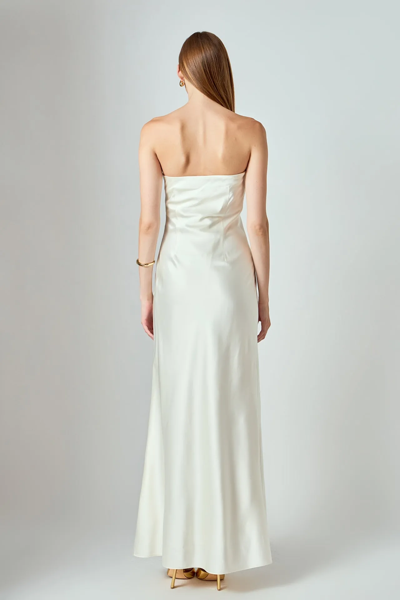 Strapless Satin Maxi Dress sold by Endless Rose product image thumbnail 4
