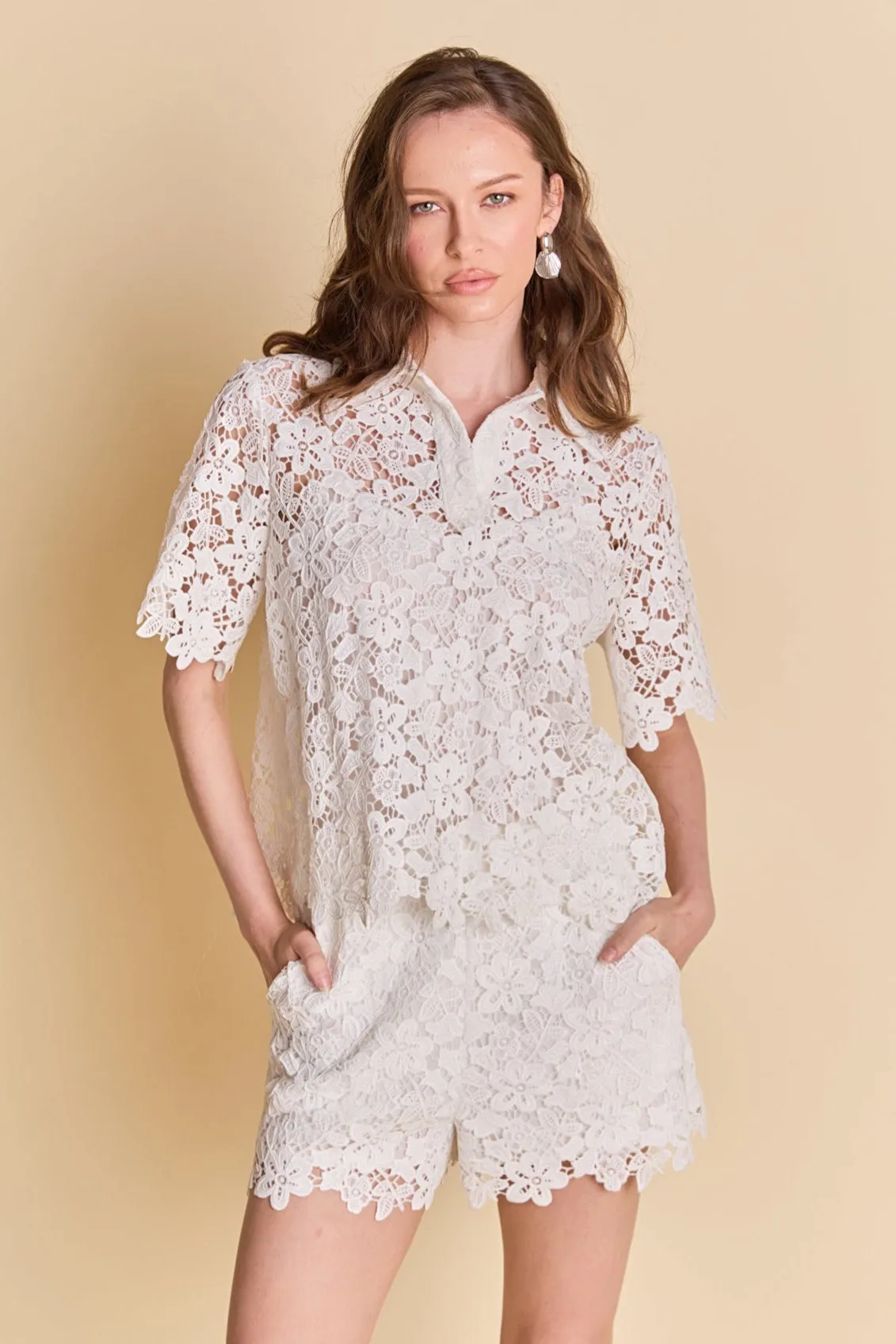 Lace Collared Top sold by Endless Rose