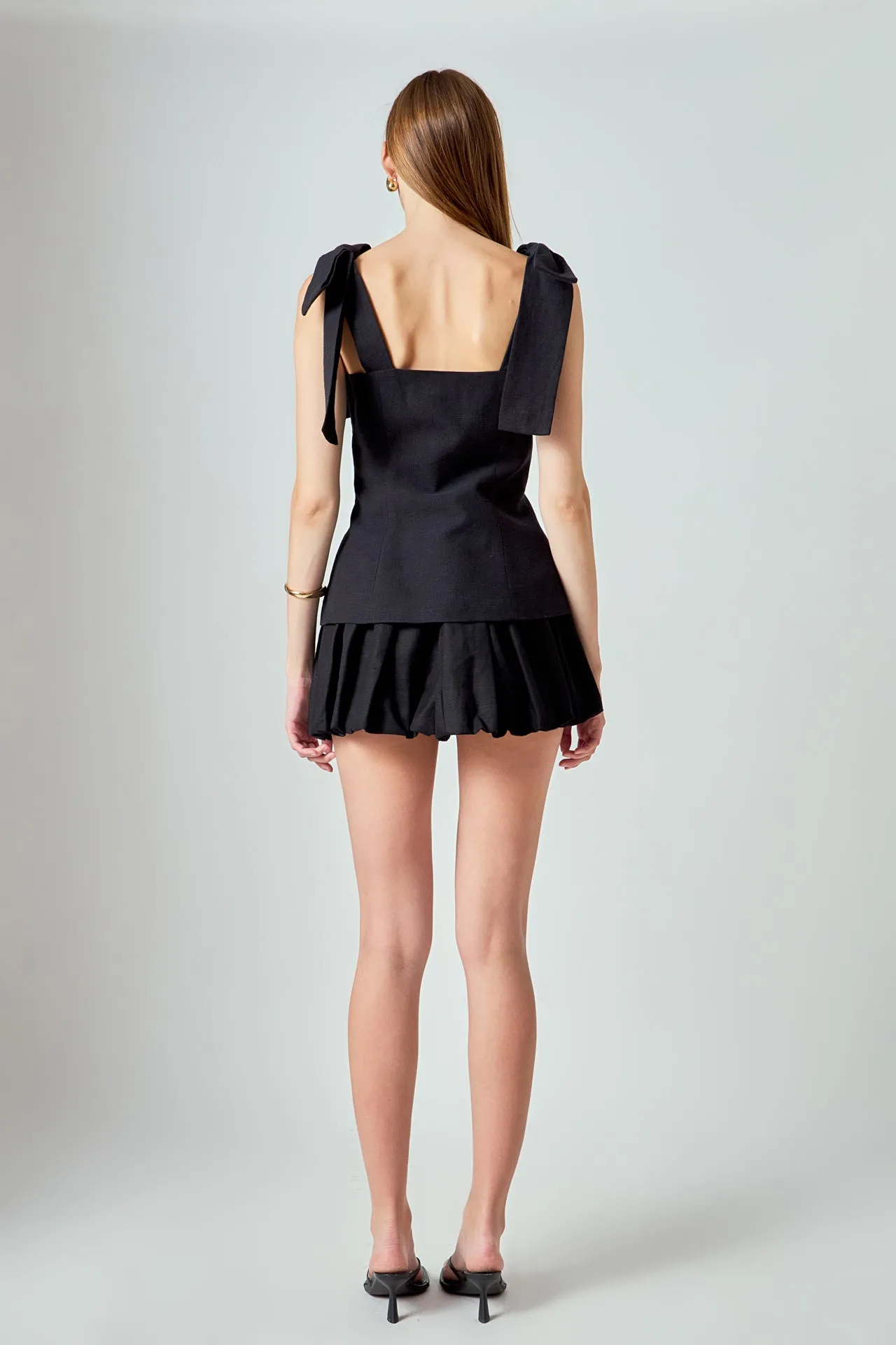 Allison Linen Bow Tie Long Top sold by Endless Rose product image thumbnail 4