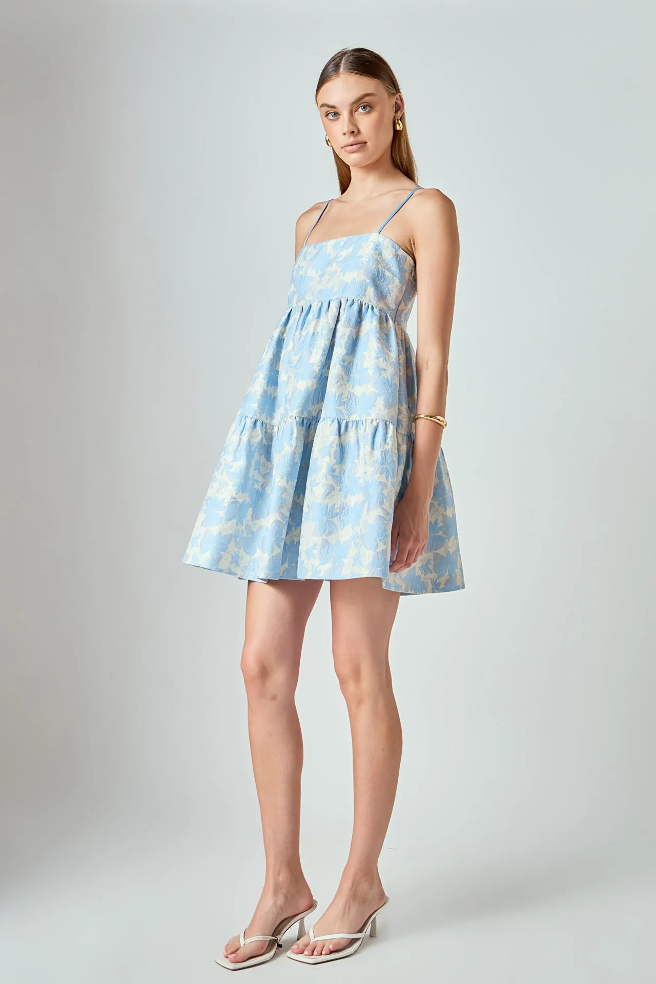 Aria Floral Jacquard Mini Dress sold by Endless Rose product image thumbnail 3