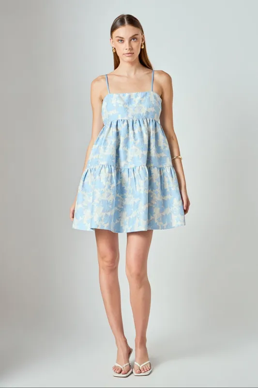 Aria Floral Jacquard Mini Dress sold by Endless Rose