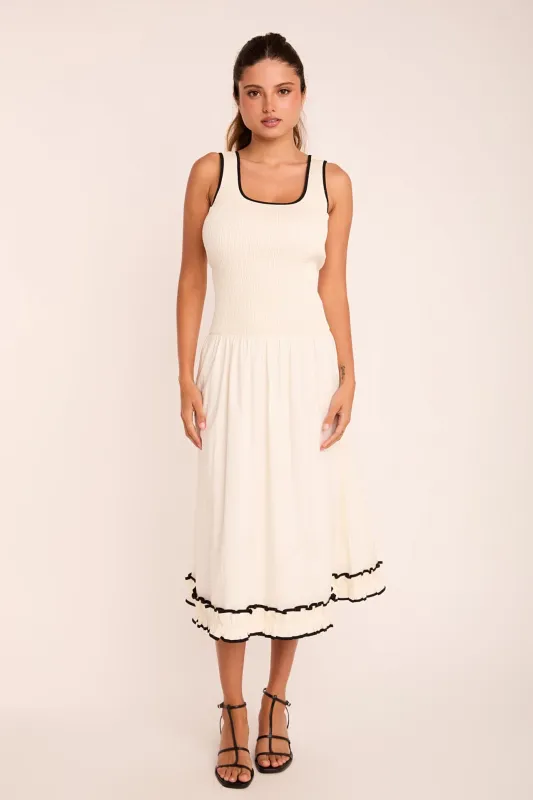Estelle Drop waist Smocked Bodice Midi Dress sold by Endless Rose