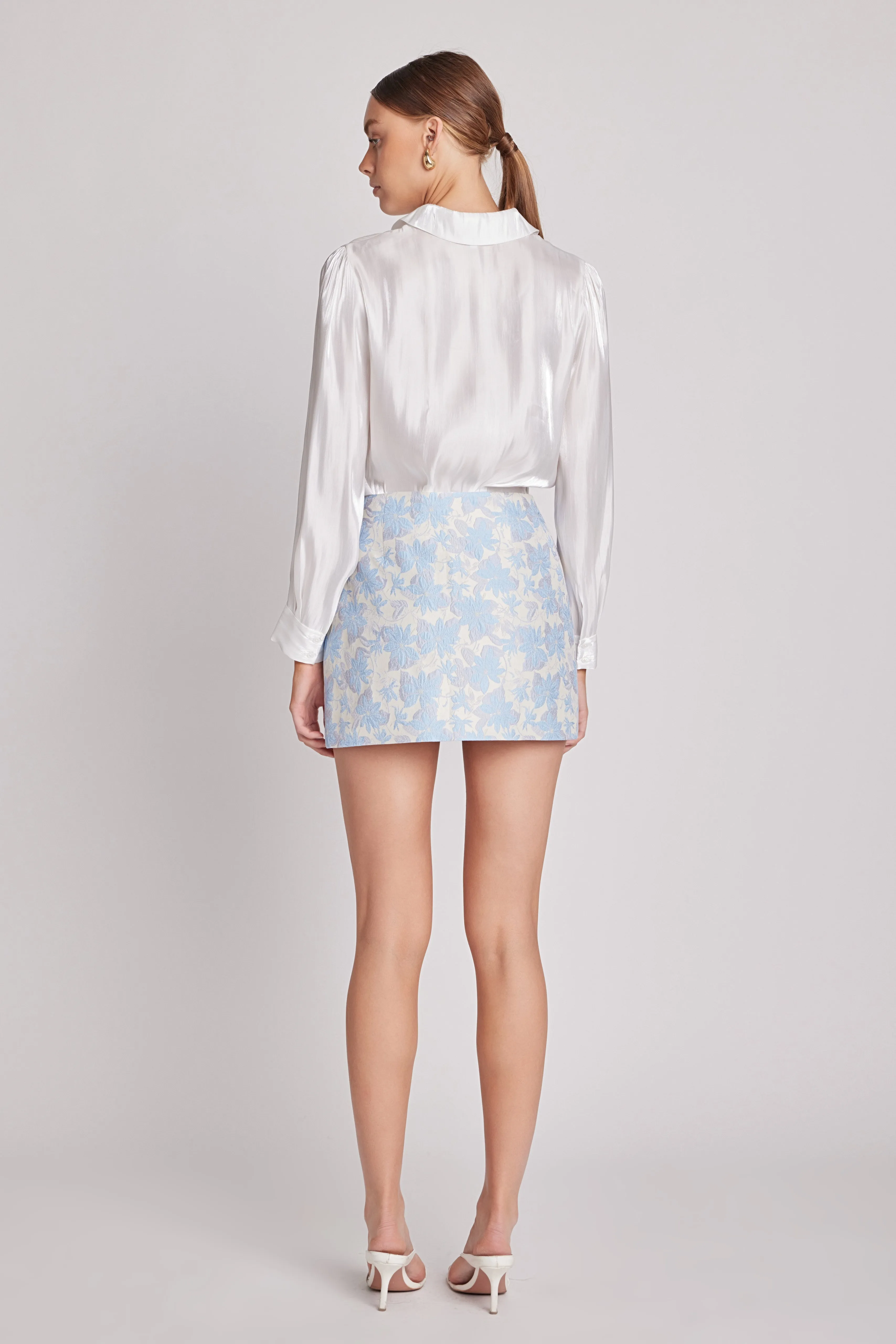 Aria Floral Jacquard Mini Skirt sold by Endless Rose product image thumbnail 4