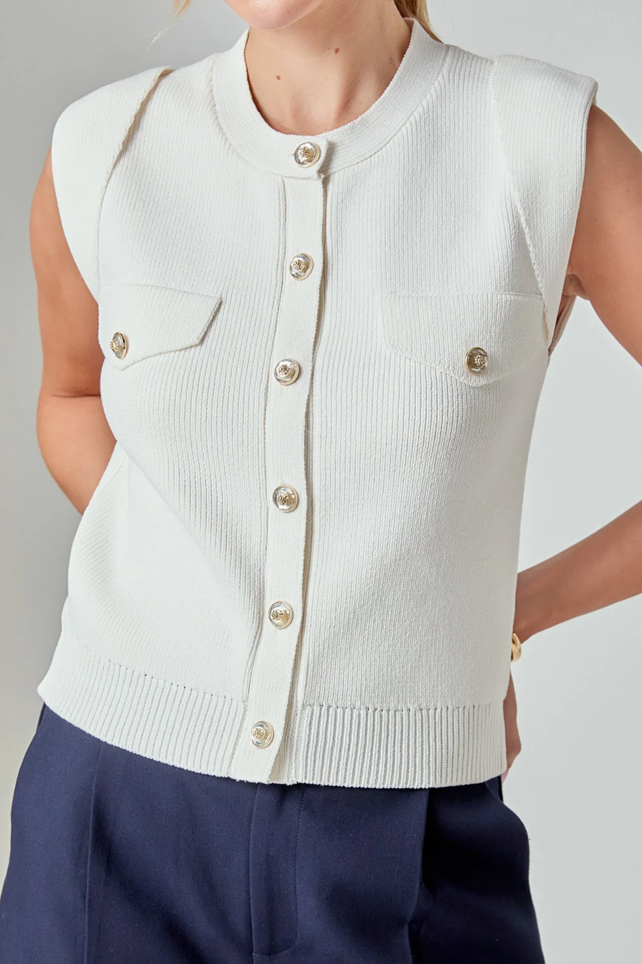 Button-Up Sweater Vest sold by Endless Rose product image thumbnail 2