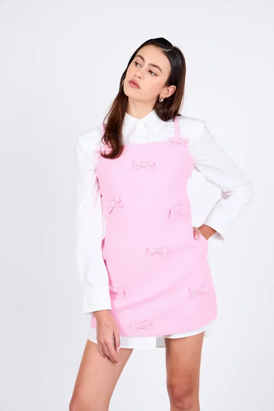 Gracie Bow Embellished Sleeveless Mini Dress sold by Endless Rose