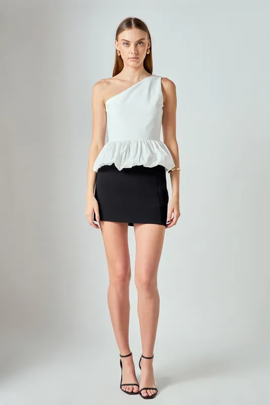 Cotton Blouson Mixed Media Top sold by Endless Rose