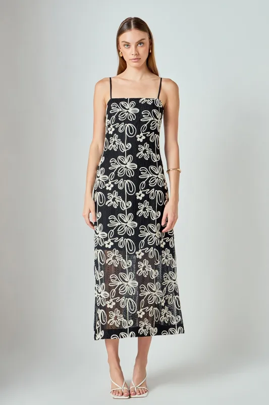 Crochet Embroidered Maxi Dress sold by Endless Rose
