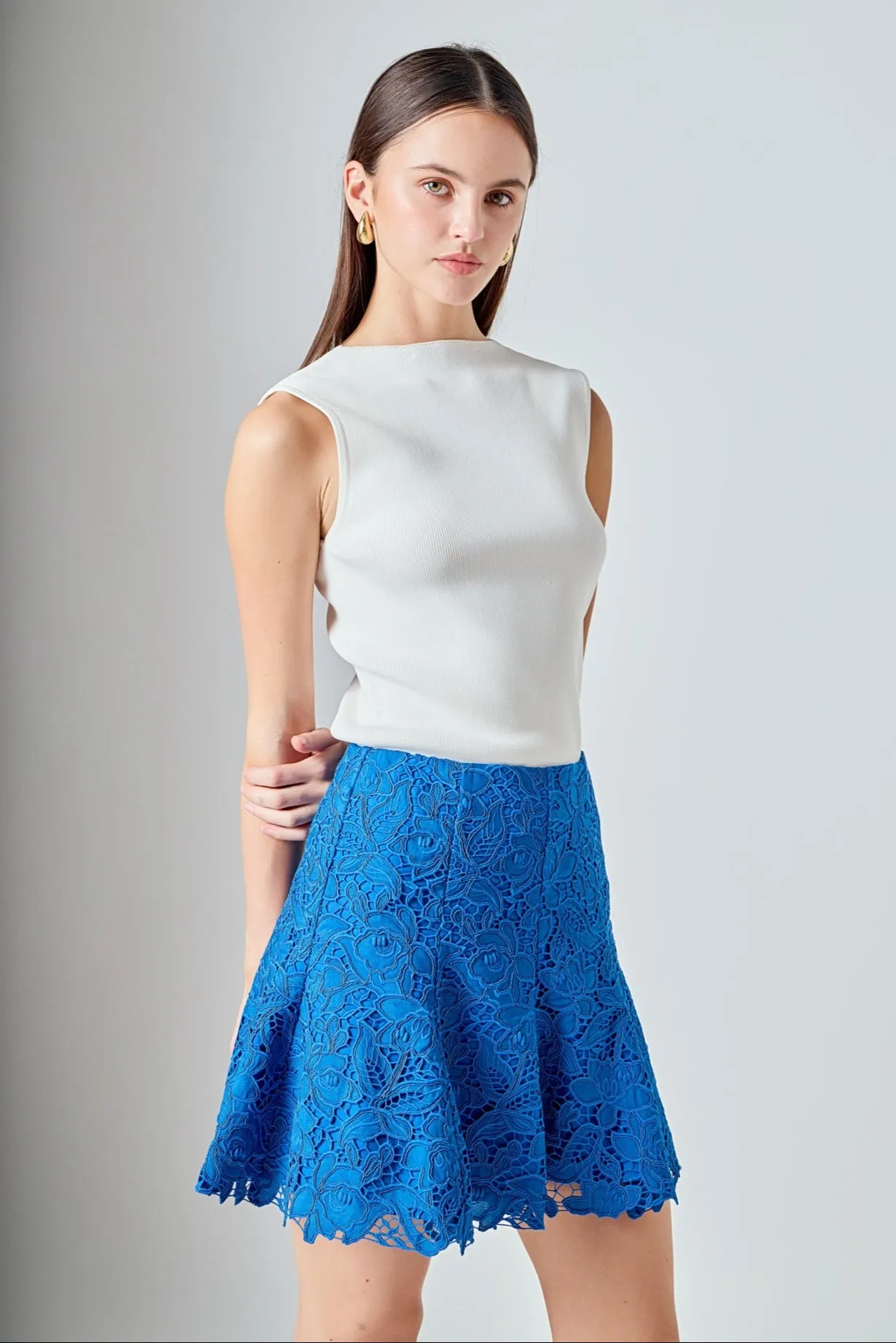 Lace Fit and Flare Mini Skirt sold by Endless Rose product image thumbnail 5