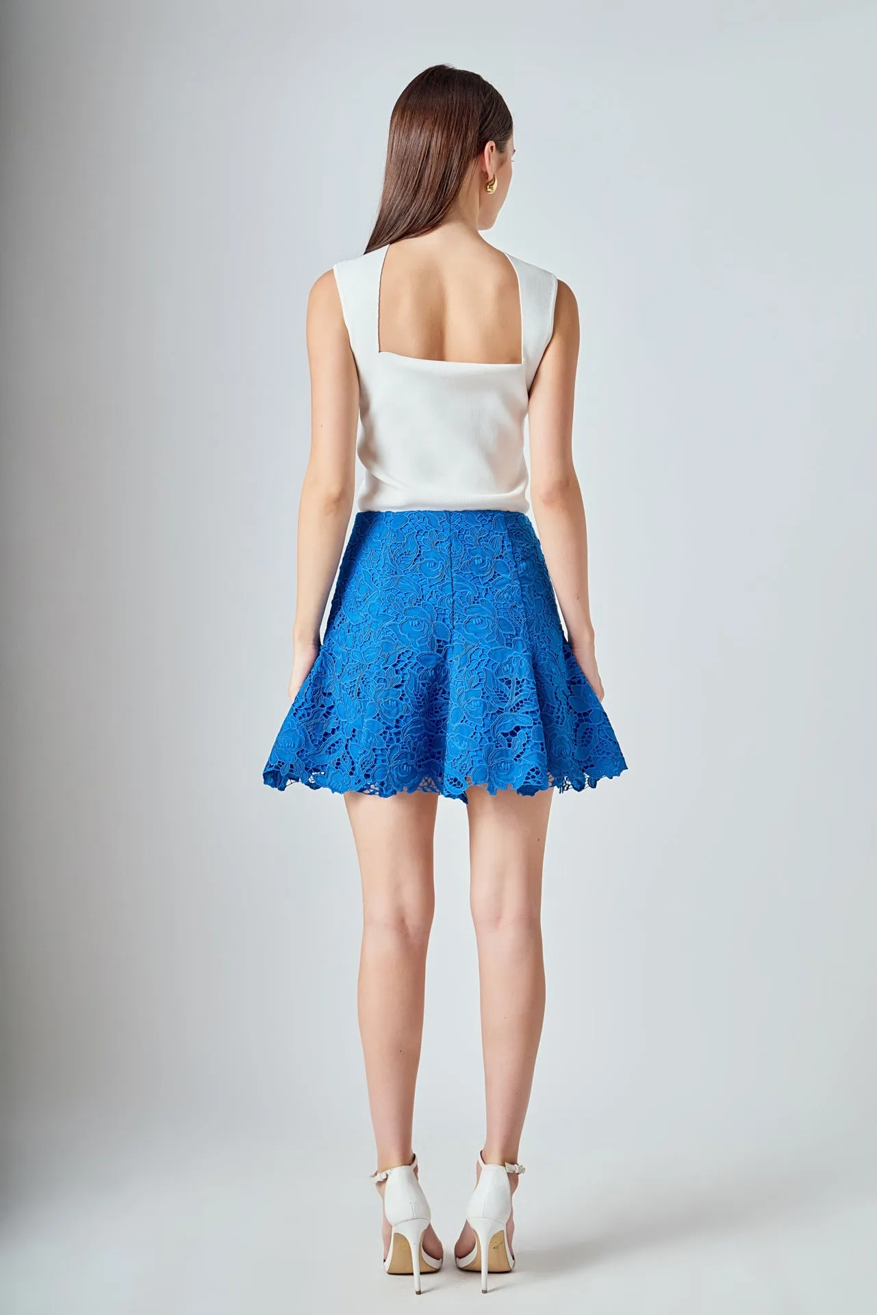 Lace Fit and Flare Mini Skirt sold by Endless Rose product image thumbnail 4