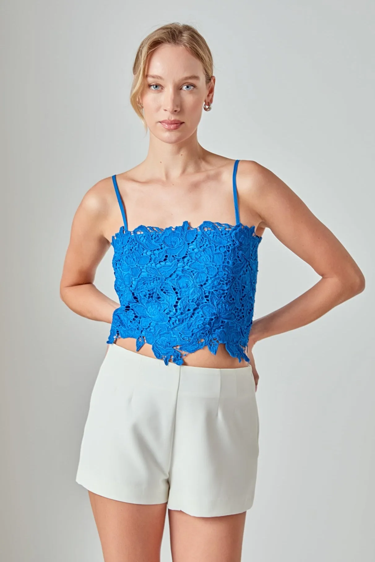 Lace Crop Fitted Top sold by Endless Rose