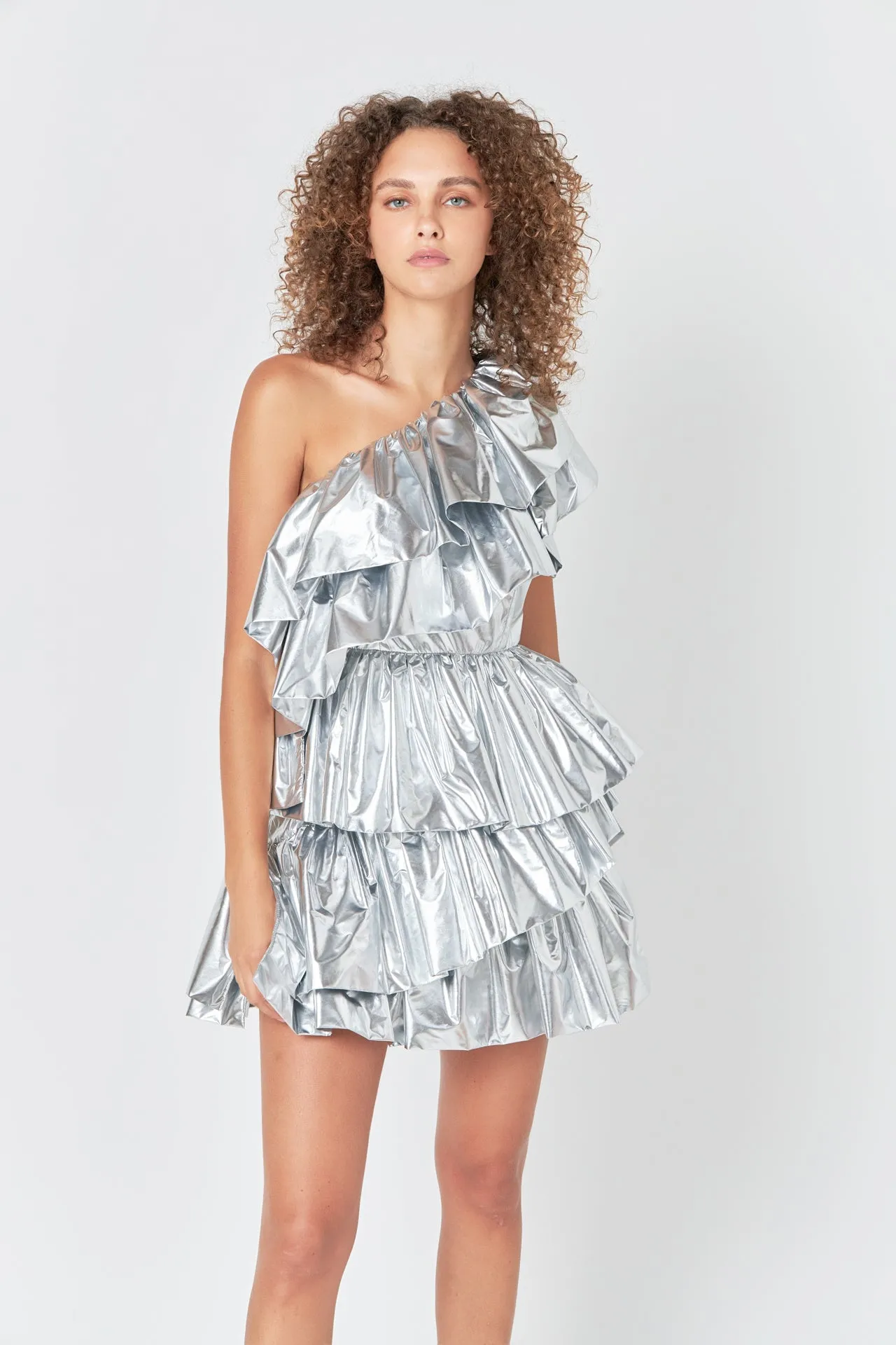 Metallic Tiered Mini Dress sold by Endless Rose product image thumbnail 5
