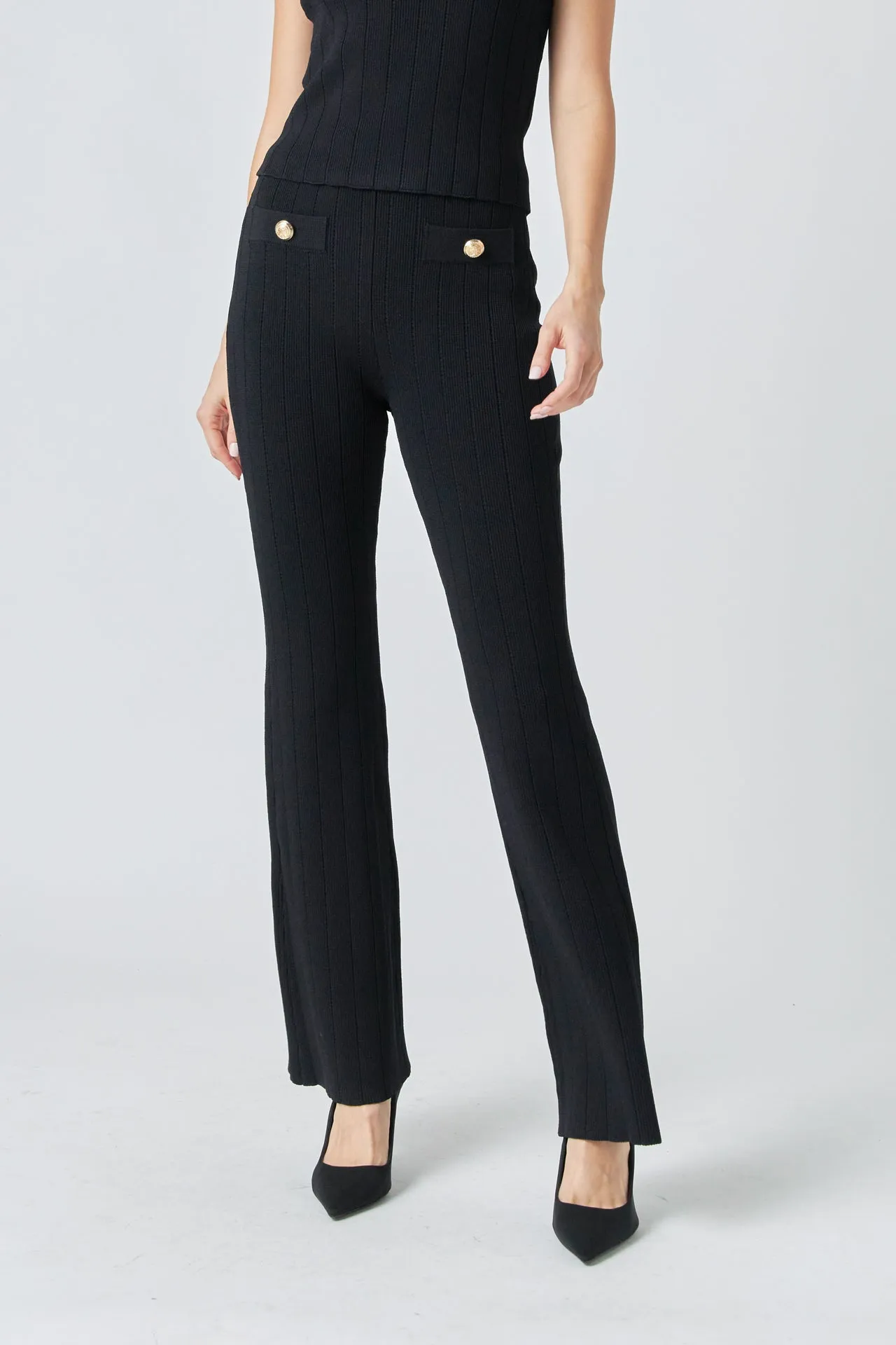 Shank Button Knit Pants sold by Endless Rose product image thumbnail 2
