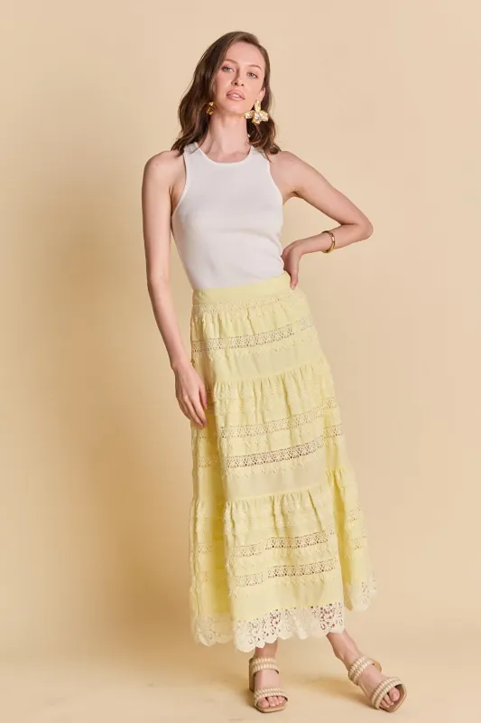 Laced Midi Skirt sold by Endless Rose
