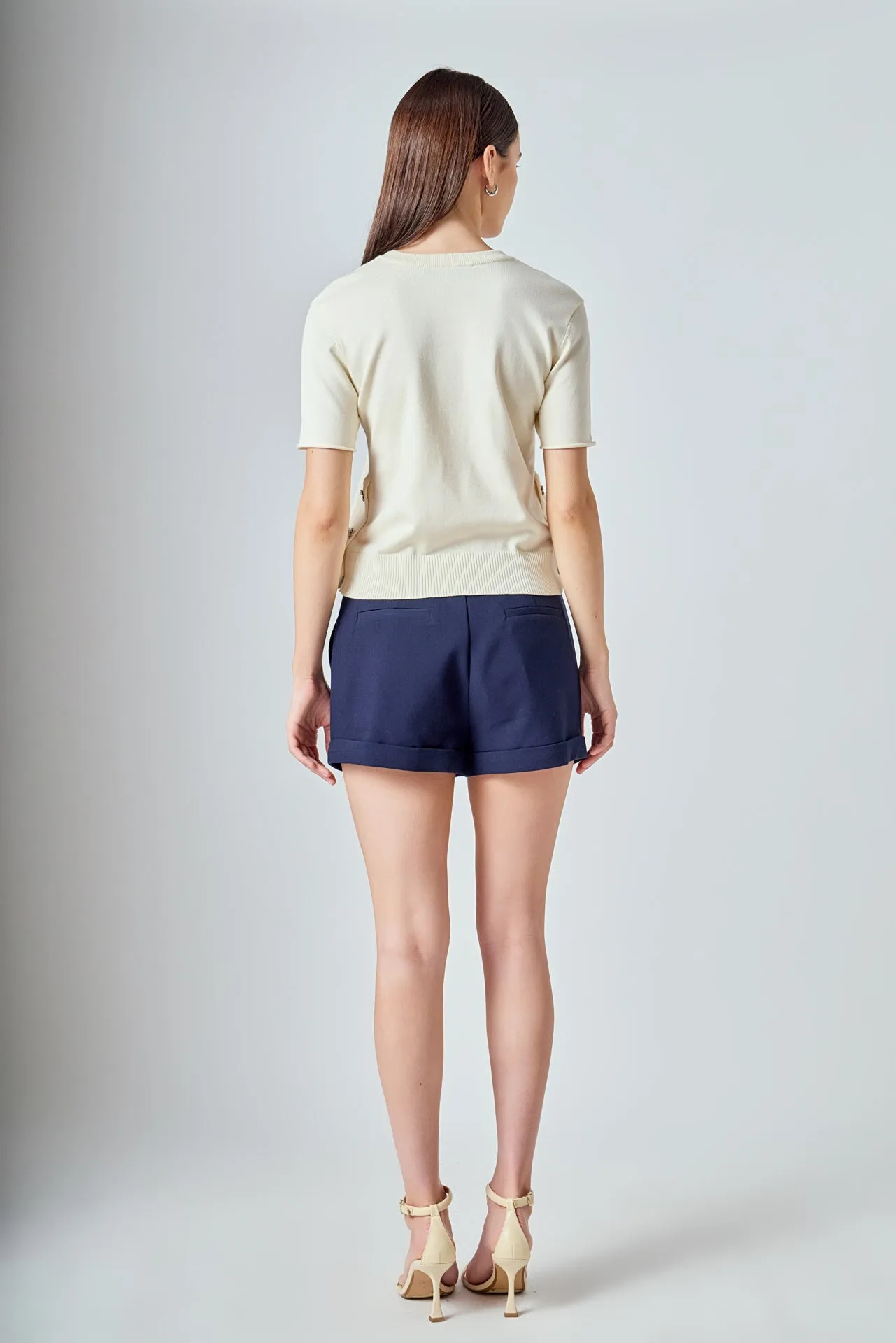 Side Bow Buttoned Knit Top sold by Endless Rose product image thumbnail 5