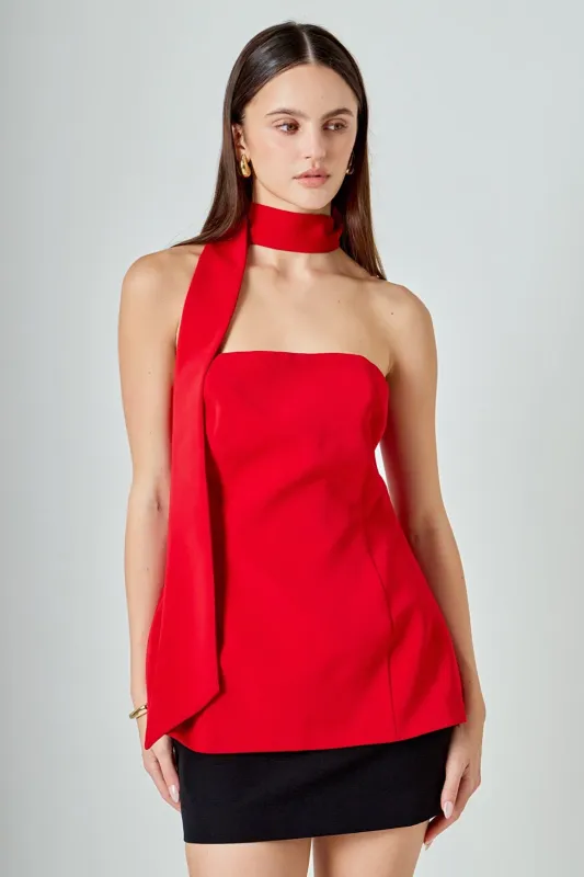 A-Line Choker Tie Top sold by Endless Rose