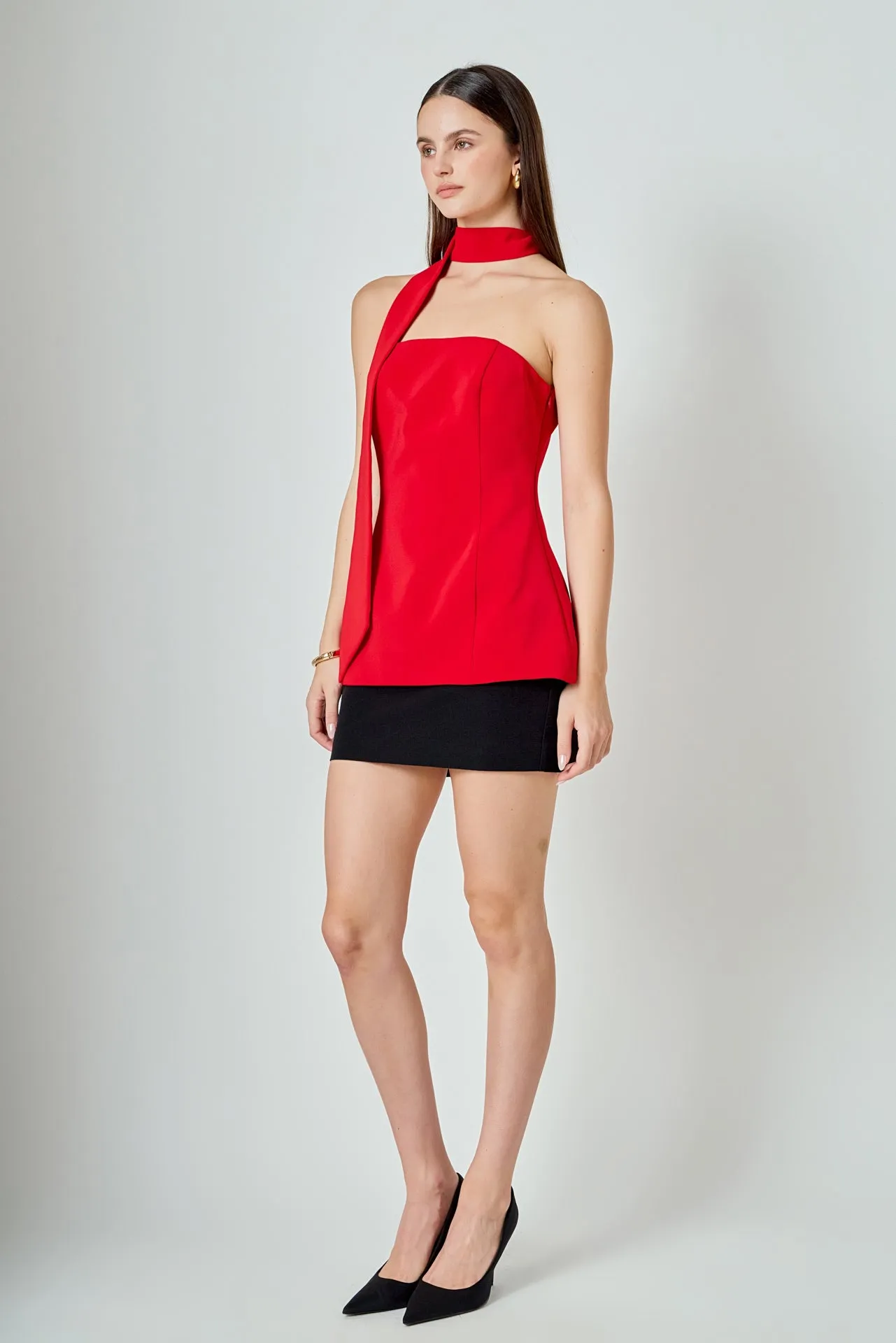 A-Line Choker Tie Top sold by Endless Rose product image thumbnail 4