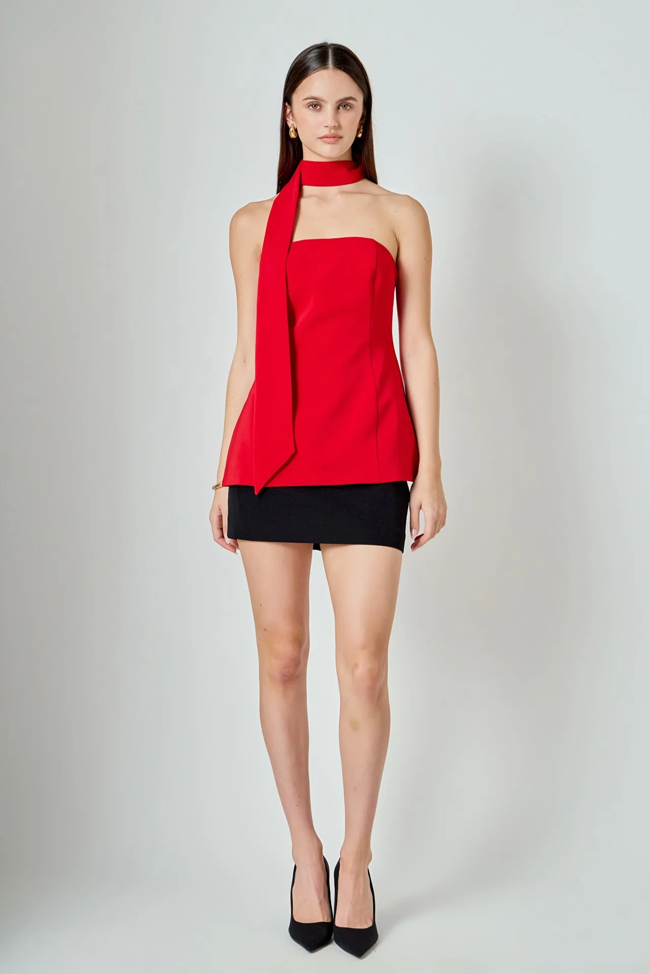 A-Line Choker Tie Top sold by Endless Rose product image thumbnail 3