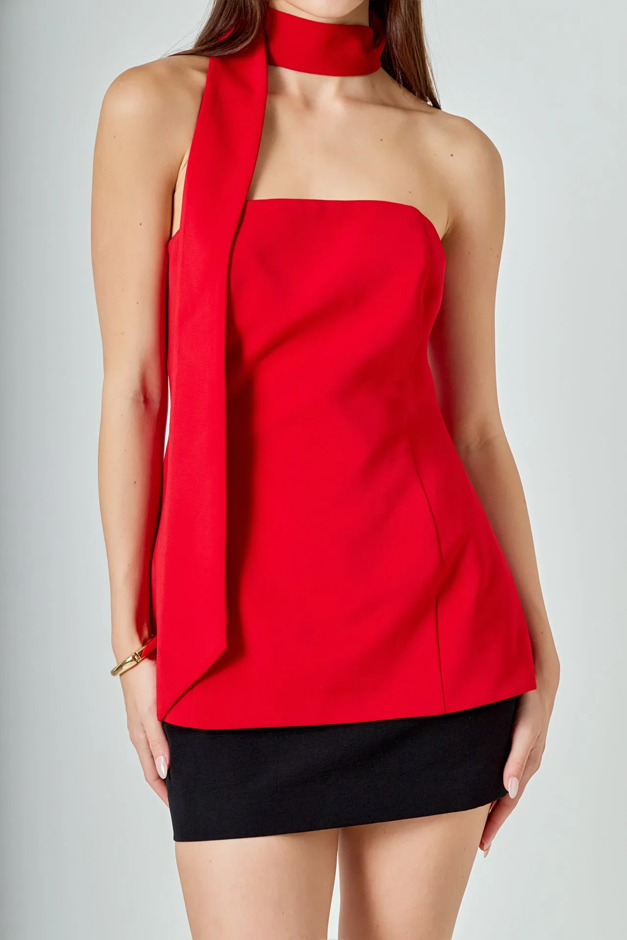 A-Line Choker Tie Top sold by Endless Rose product image thumbnail 2