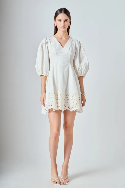 Embroidered Half Sleeve Mini Dress sold by Endless Rose