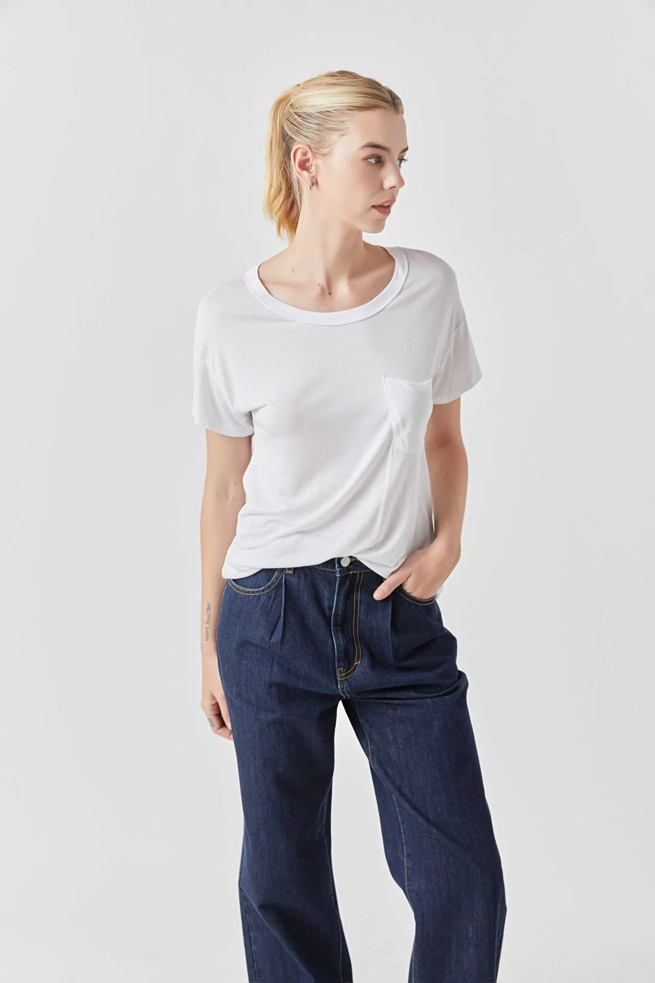 Modal Pocket T-Shirt sold by Endless Rose product image thumbnail 3