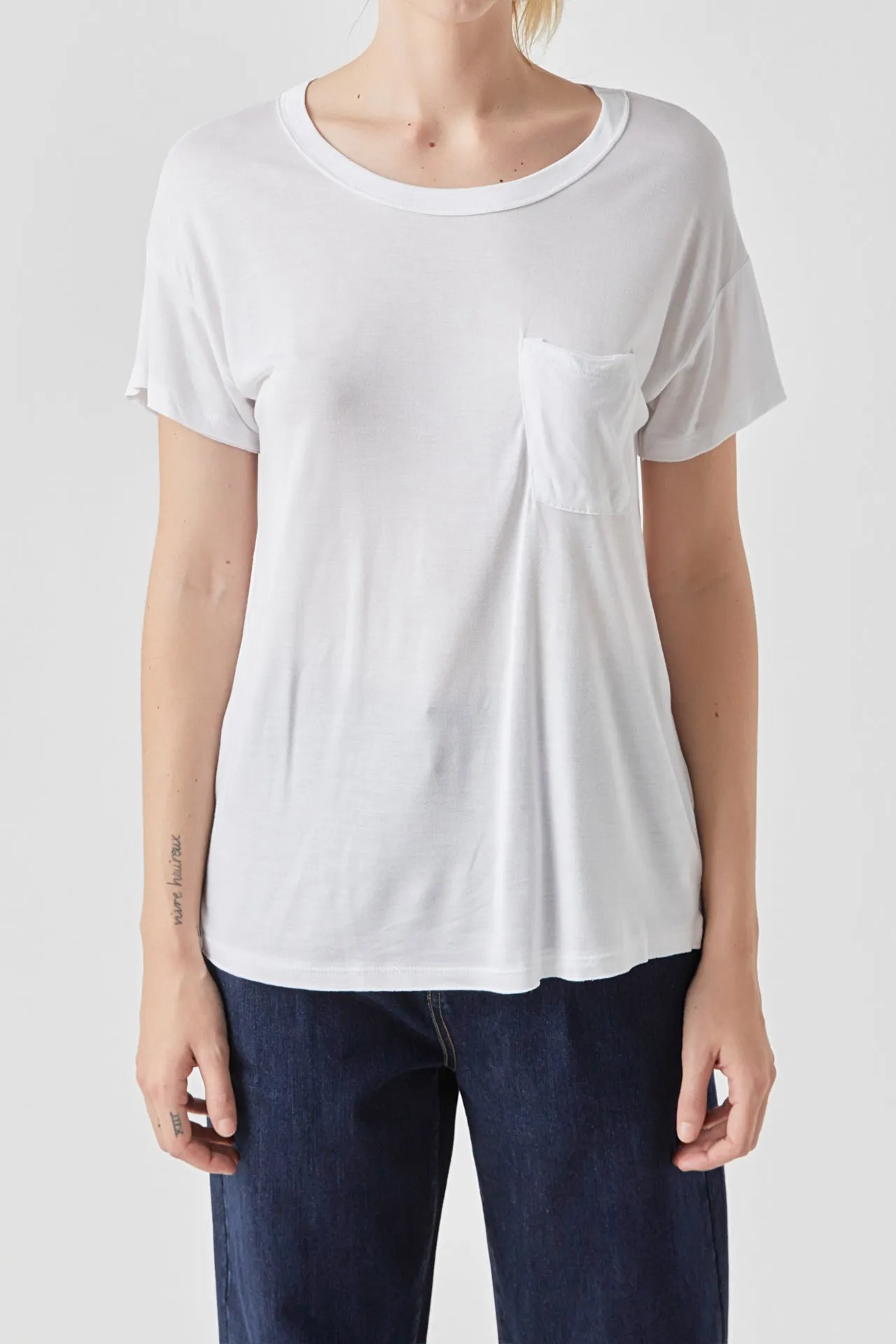 Modal Pocket T-Shirt sold by Endless Rose product image thumbnail 4