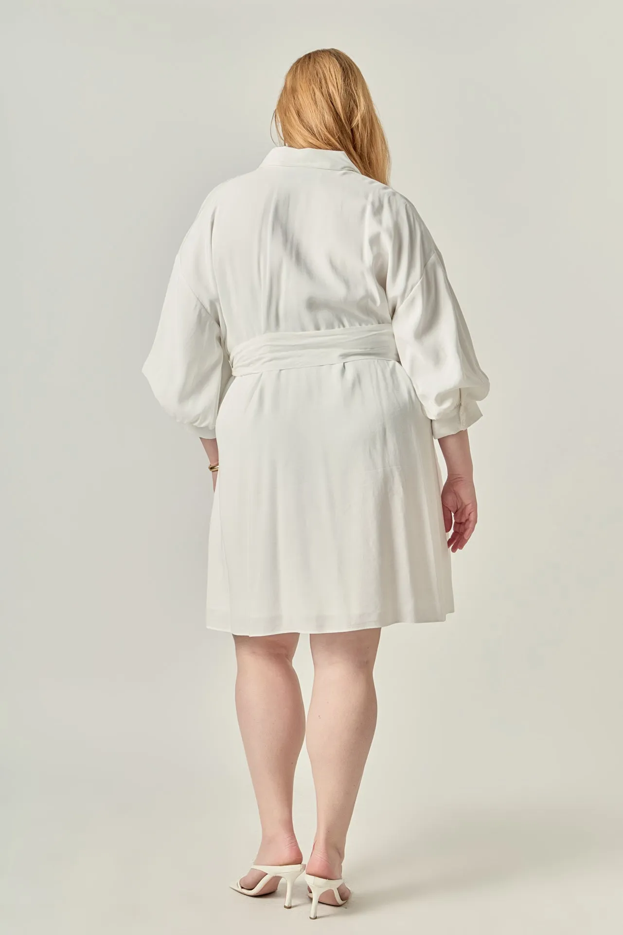 Blouson Sleeve Belted Shirt Dress sold by Endless Rose product image thumbnail 4
