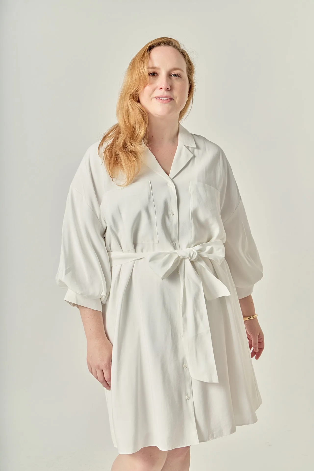 Blouson Sleeve Belted Shirt Dress sold by Endless Rose product image thumbnail 5