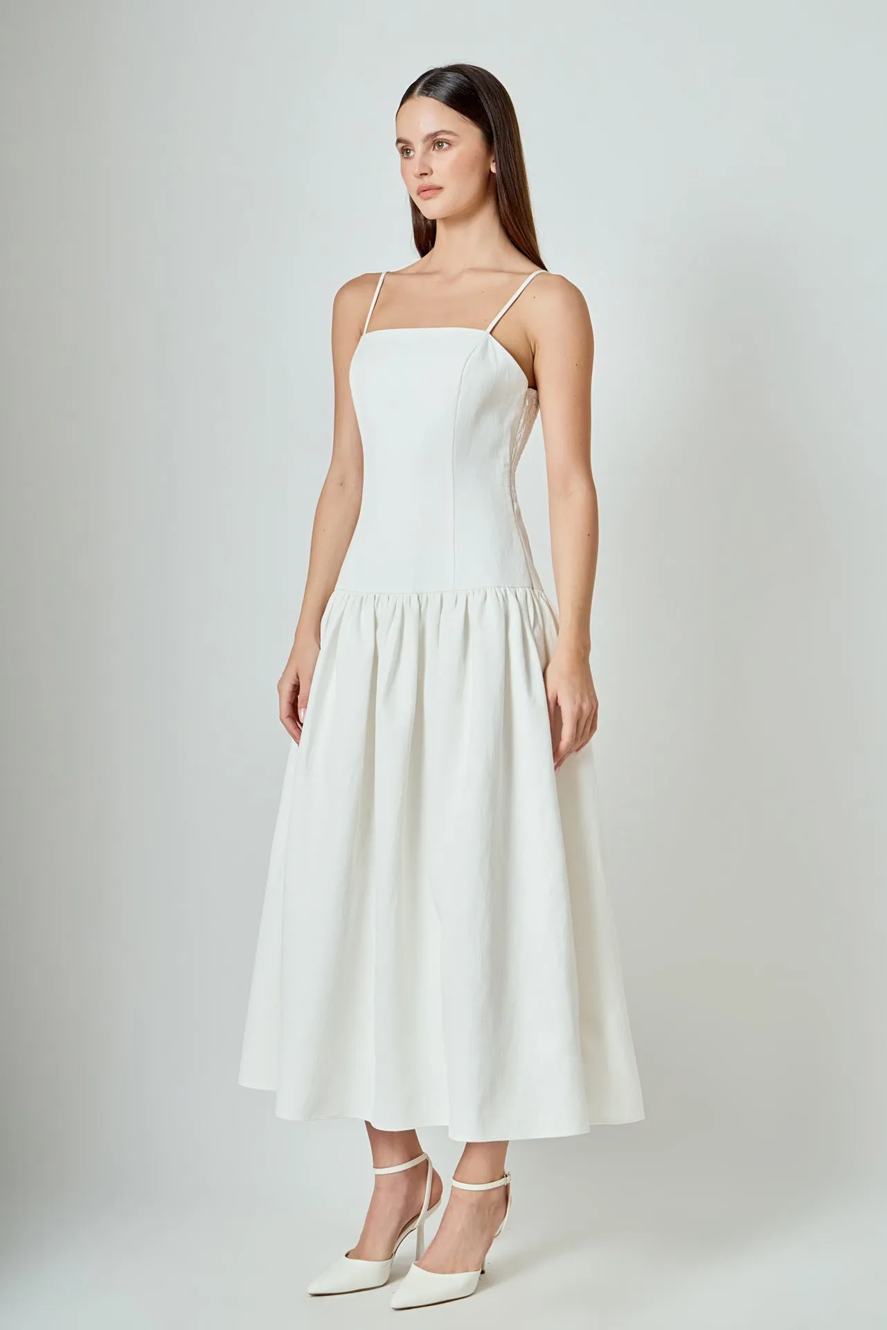Linen Drop Waist Maxi Dress sold by Endless Rose product image thumbnail 3