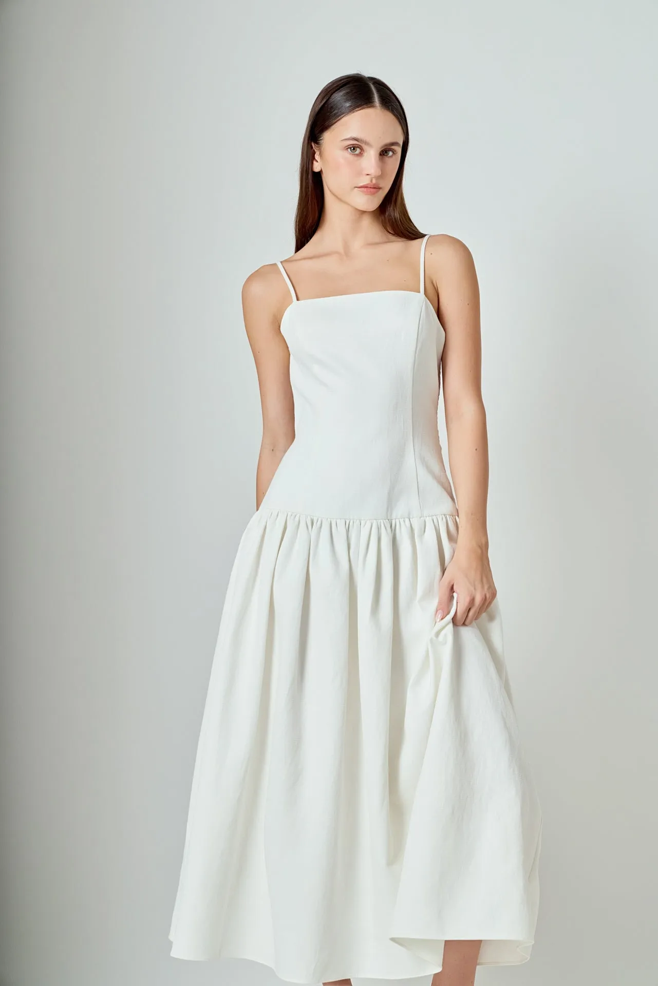 Linen Drop Waist Maxi Dress sold by Endless Rose product image thumbnail 5