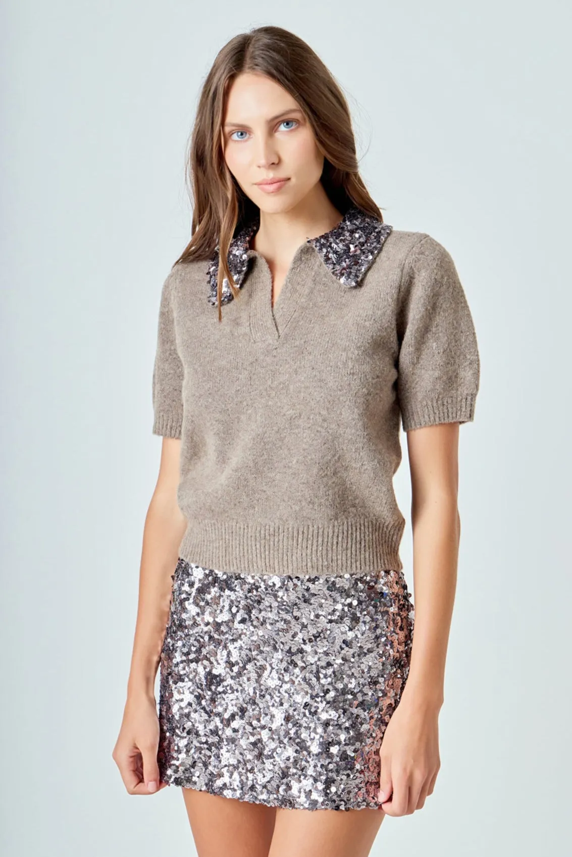 Multi Sequined Mini Skirt sold by Endless Rose product image thumbnail 5