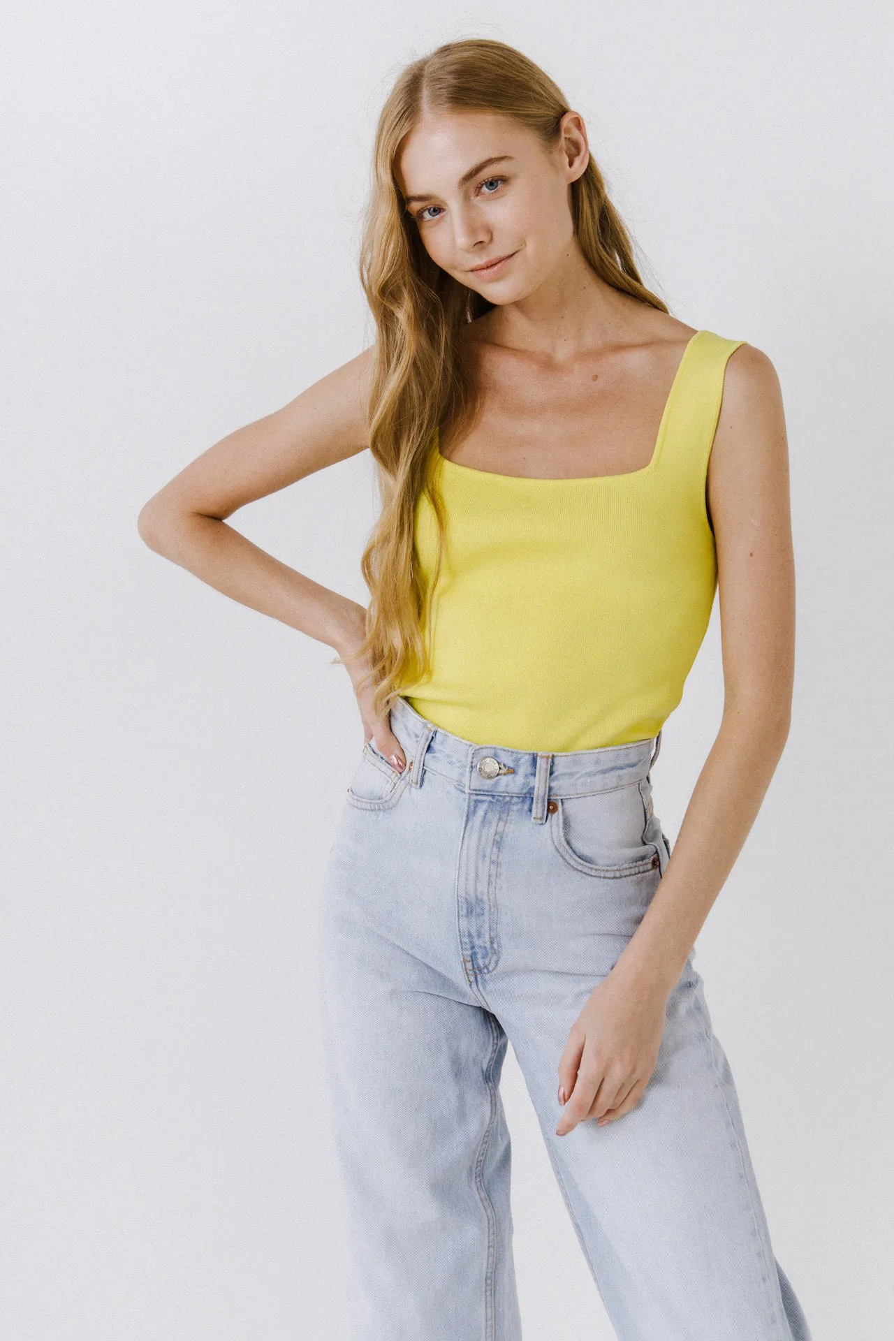 Square Neck Knit Tank sold by Endless Rose product image thumbnail 5