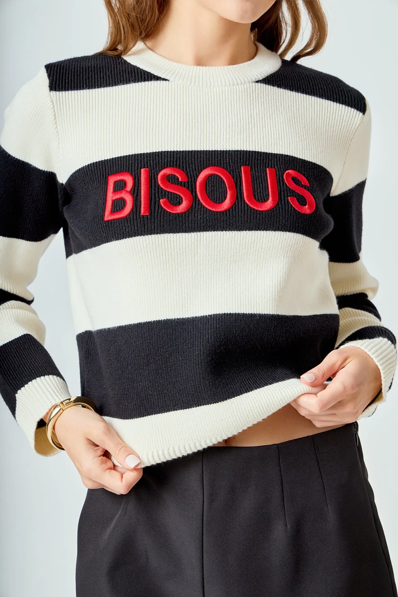 Bisous Striped Sweater sold by Endless Rose product image thumbnail 2